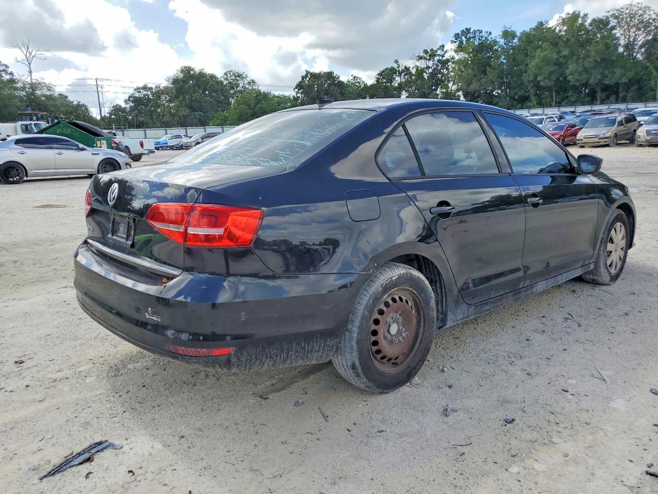 2015 Volkswagen Jetta Base Черный vin: 3VW2K7AJ5FM349211