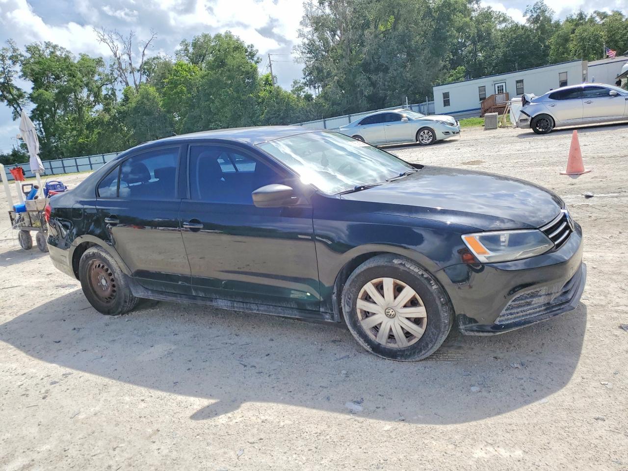 2015 Volkswagen Jetta Base Черный vin: 3VW2K7AJ5FM349211
