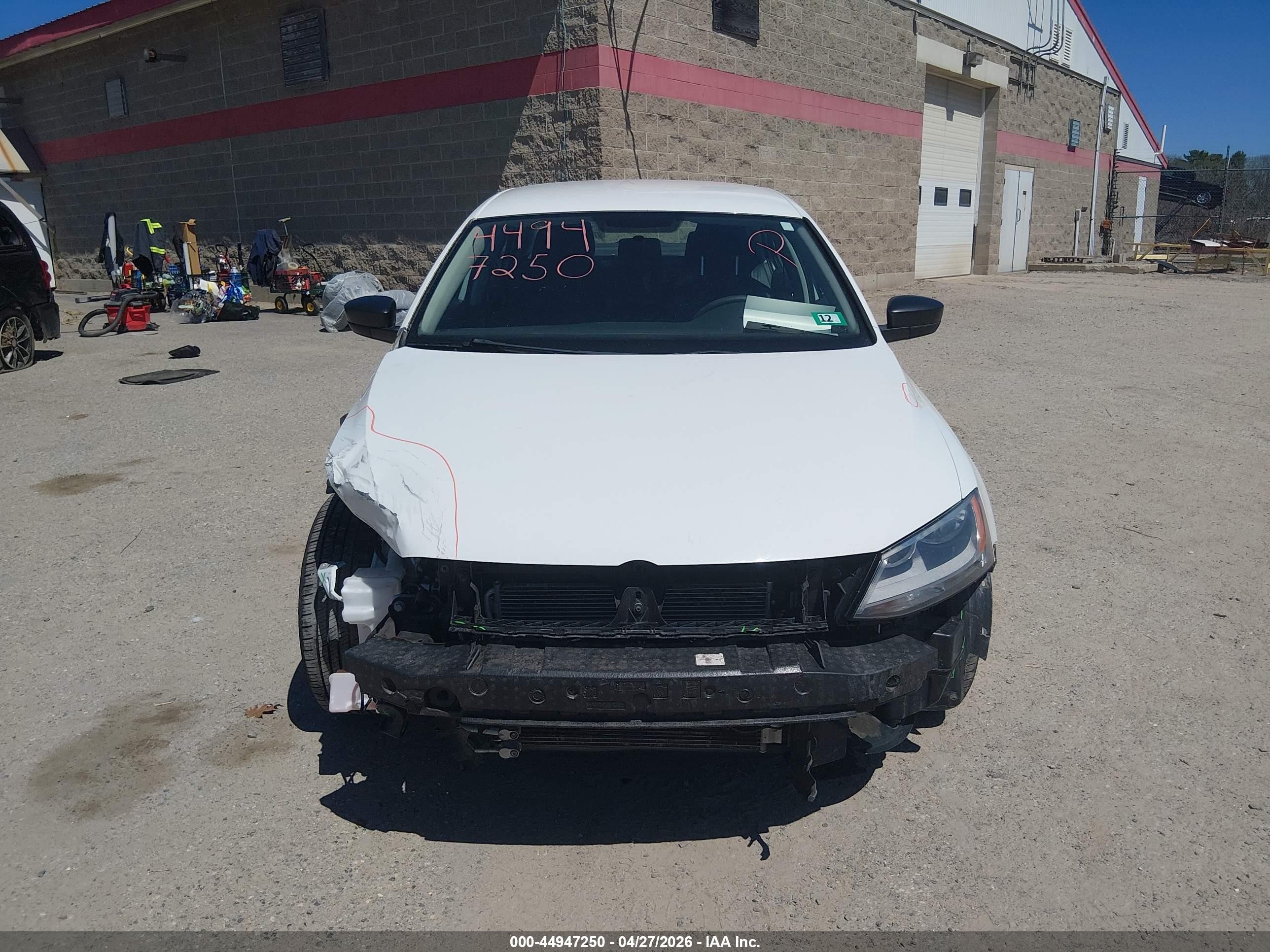 2015 Volkswagen Jetta 2.0l S White vin: 3VW2K7AJ5FM402568