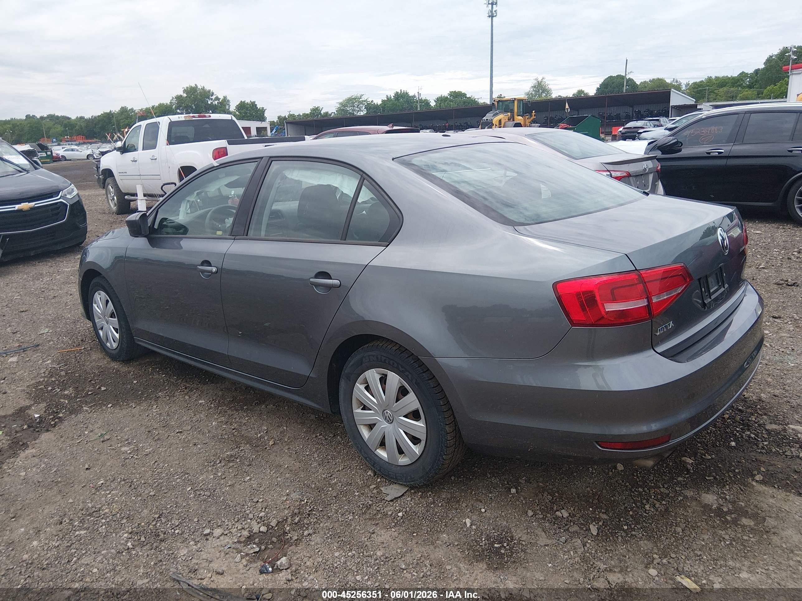 2015 Volkswagen Jetta 2.0l S Gray vin: 3VW2K7AJ5FM412792