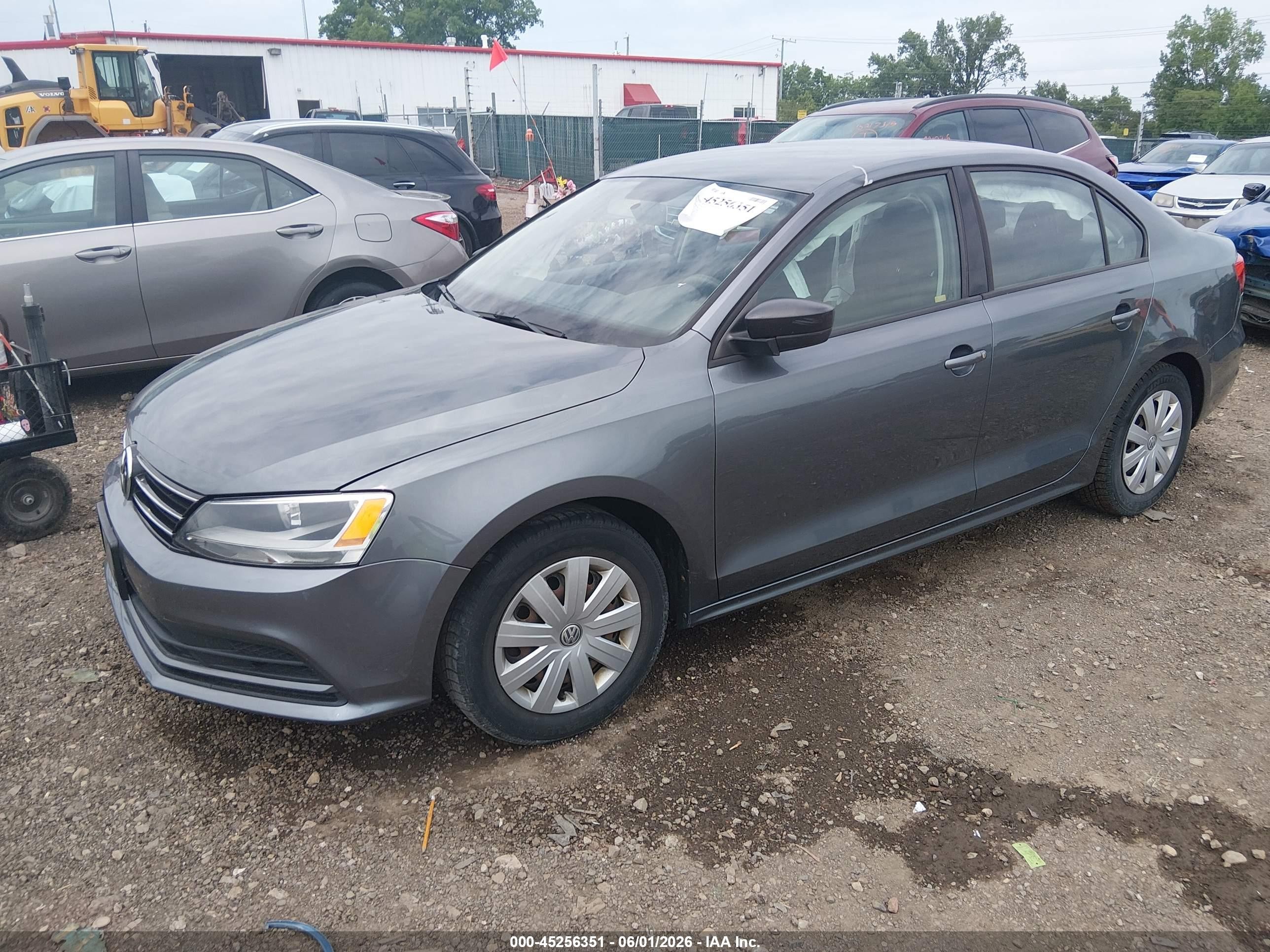 2015 Volkswagen Jetta 2.0l S Gray vin: 3VW2K7AJ5FM412792