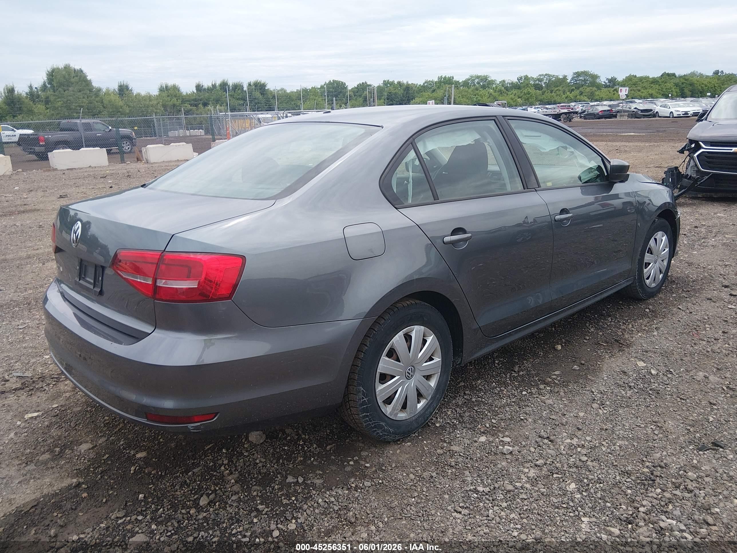 2015 Volkswagen Jetta 2.0l S Gray vin: 3VW2K7AJ5FM412792