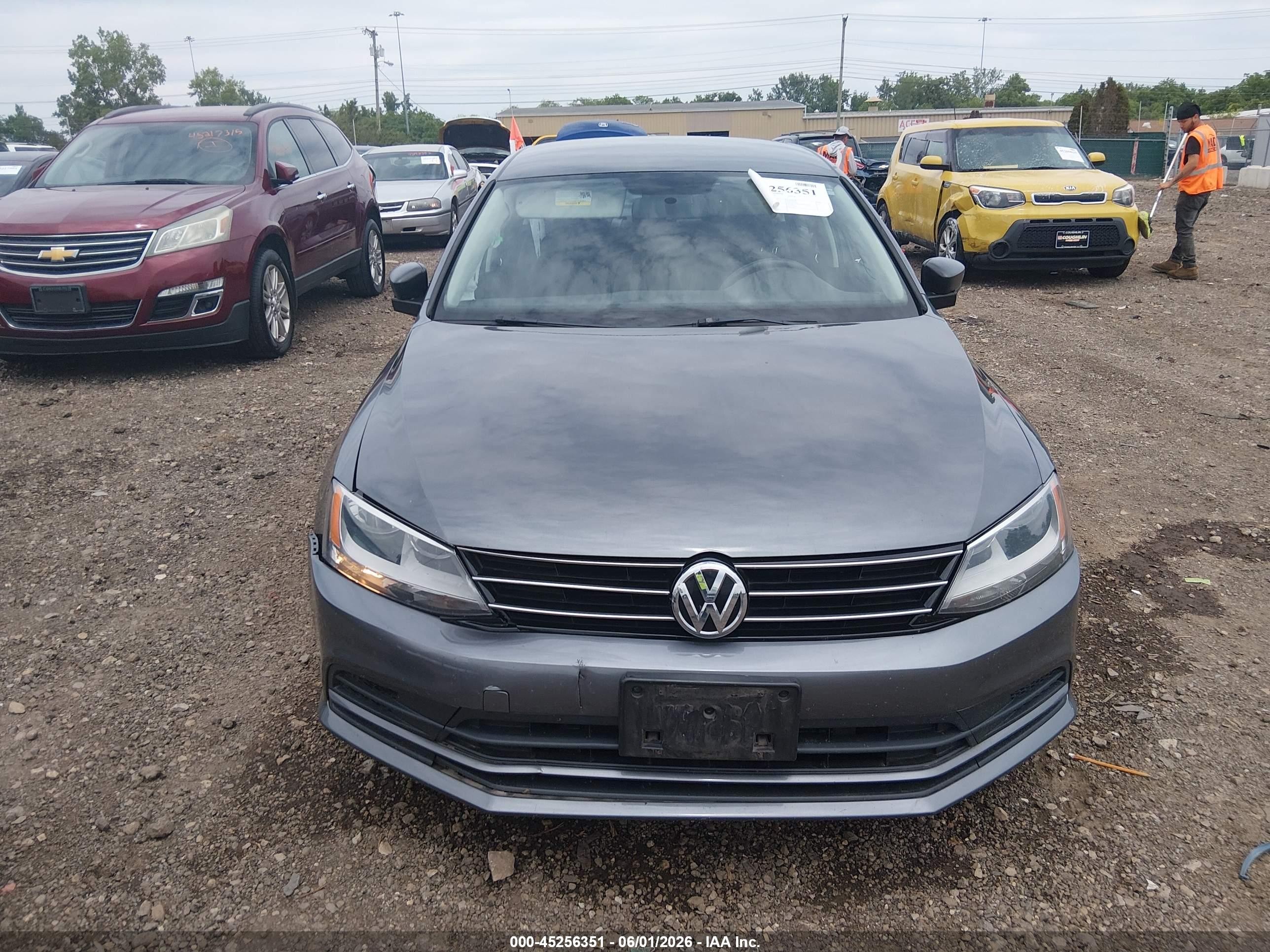 2015 Volkswagen Jetta 2.0l S Gray vin: 3VW2K7AJ5FM412792