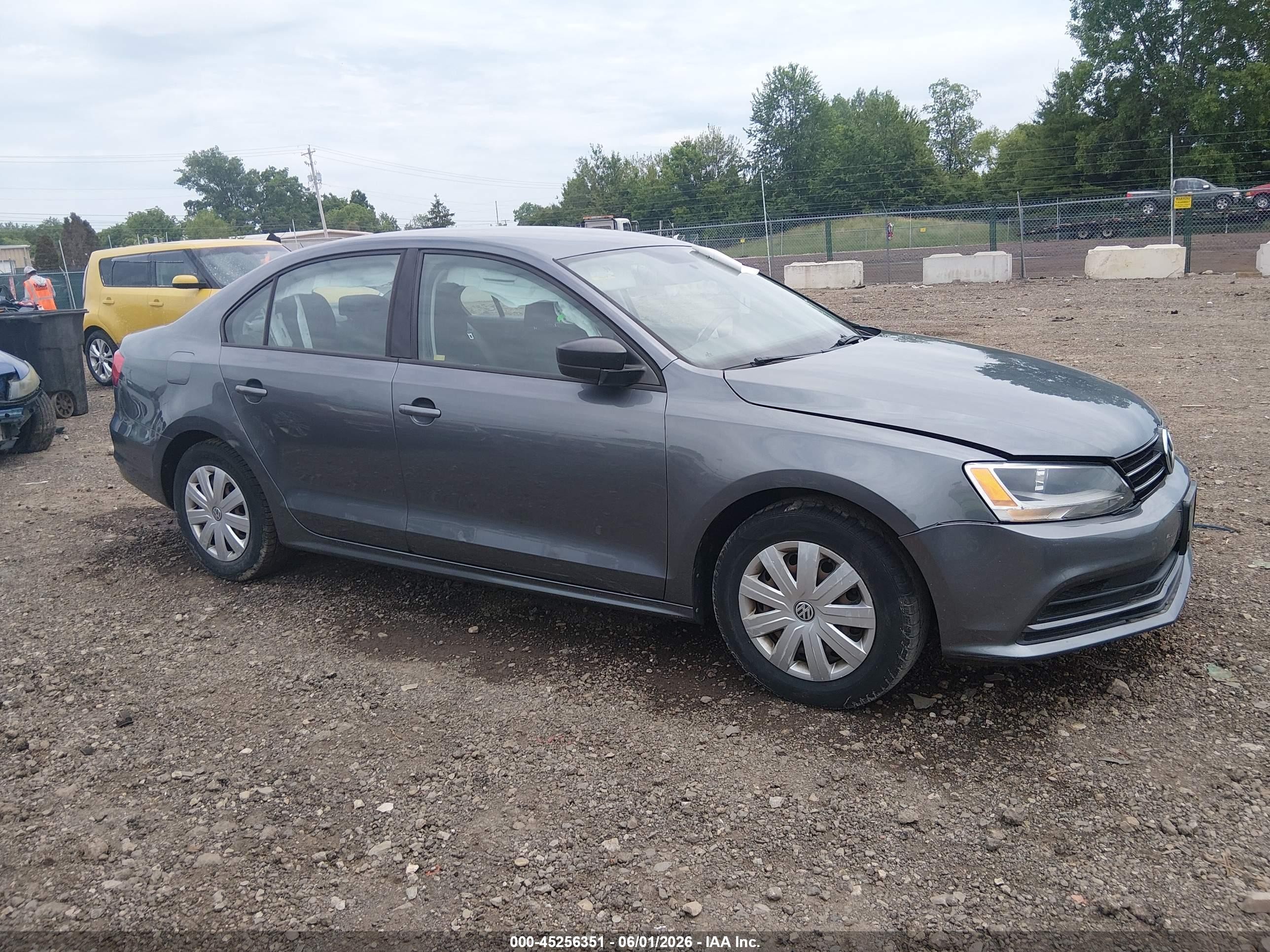 2015 Volkswagen Jetta 2.0l S Gray vin: 3VW2K7AJ5FM412792