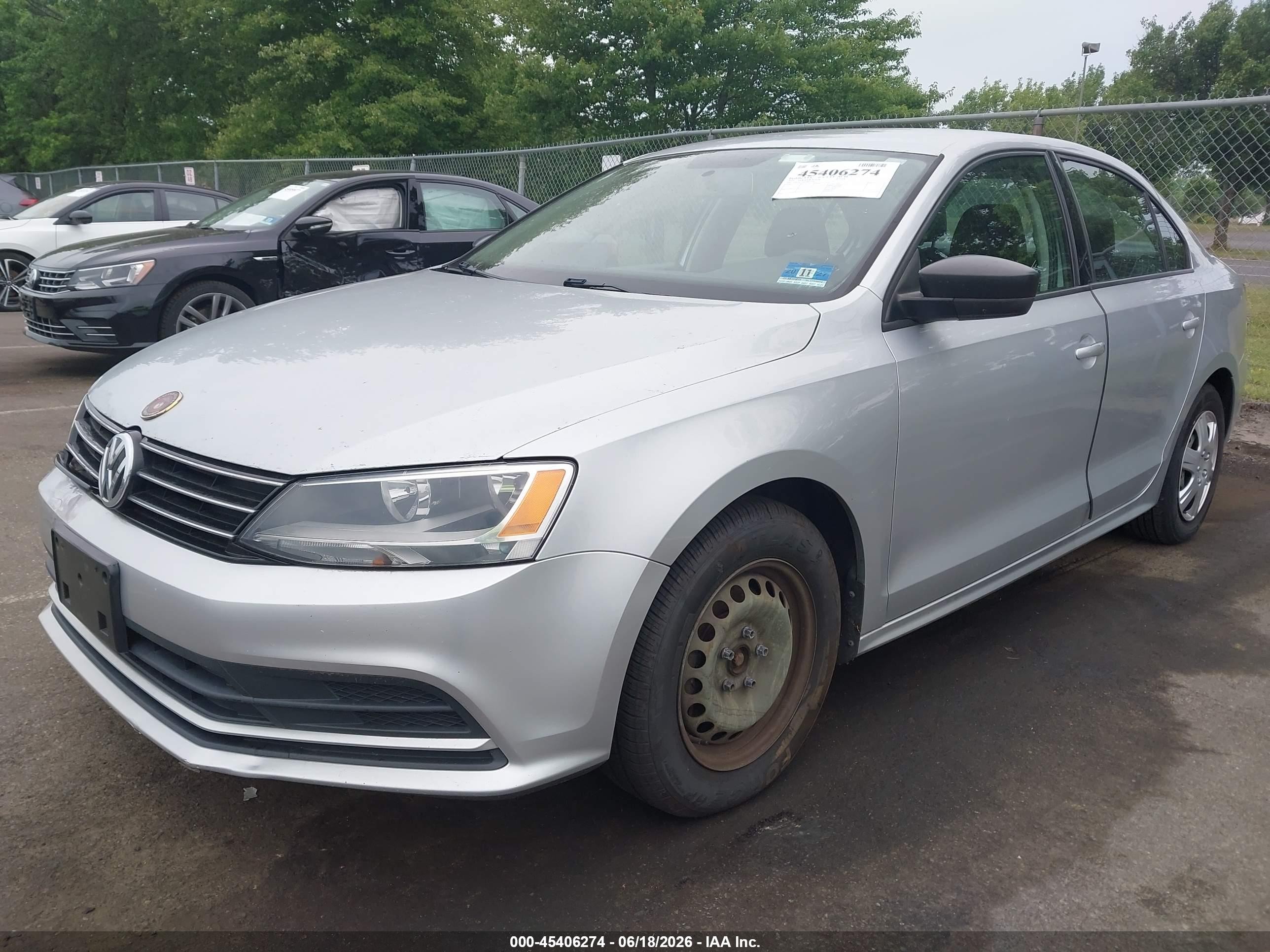 2015 Volkswagen Jetta 2.0l S Серебряный vin: 3VW2K7AJ5FM421282