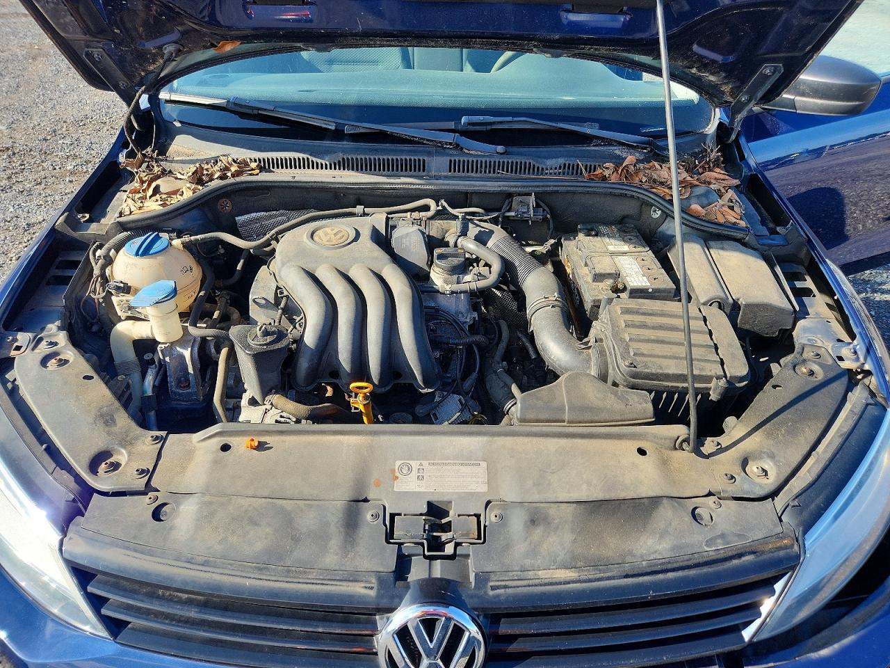 2011 Volkswagen Jetta Base Blue vin: 3VW2K7AJ6BM096409