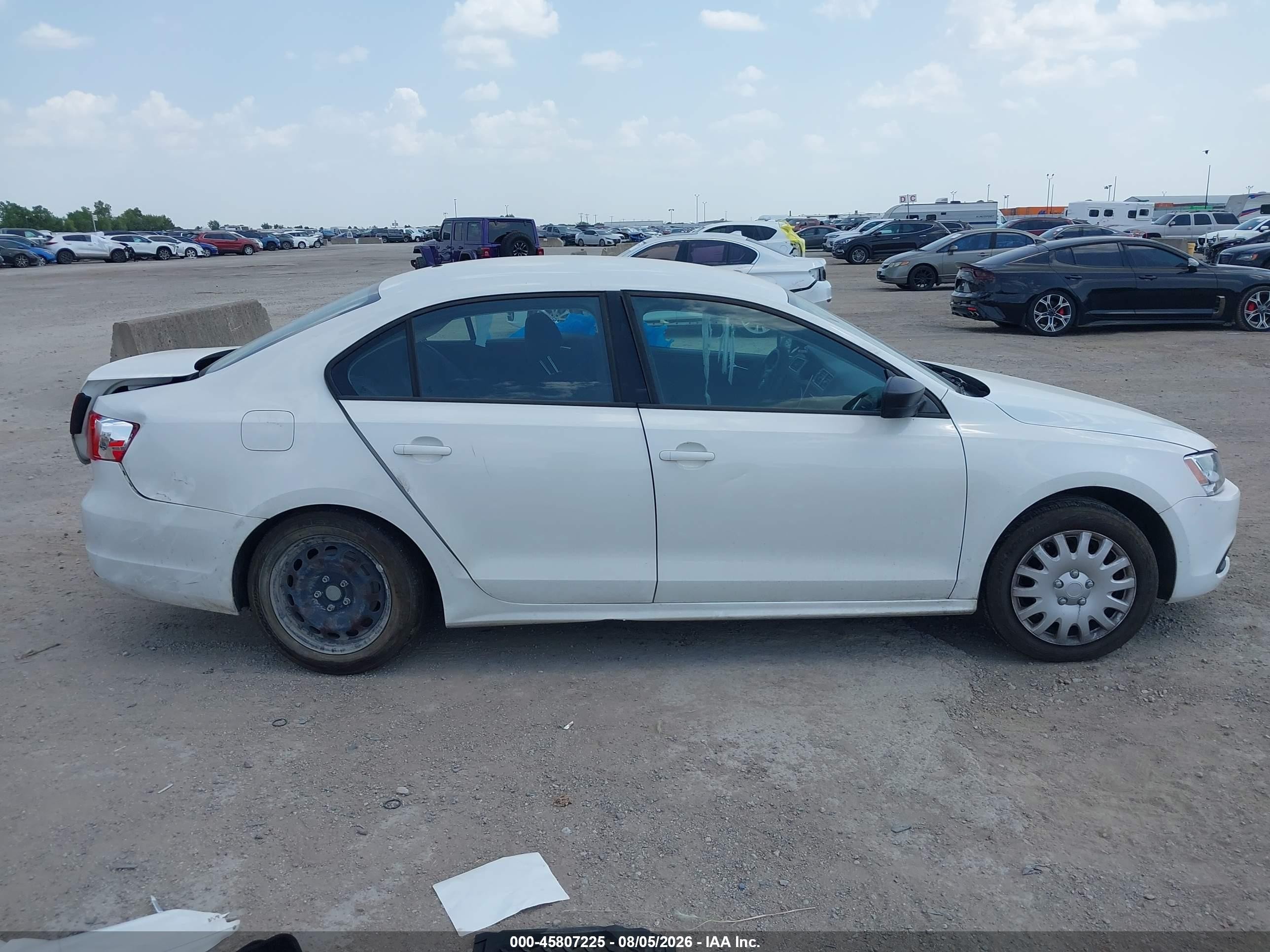 2011 Volkswagen Jetta 2.0l S White vin: 3VW2K7AJ6BM324036