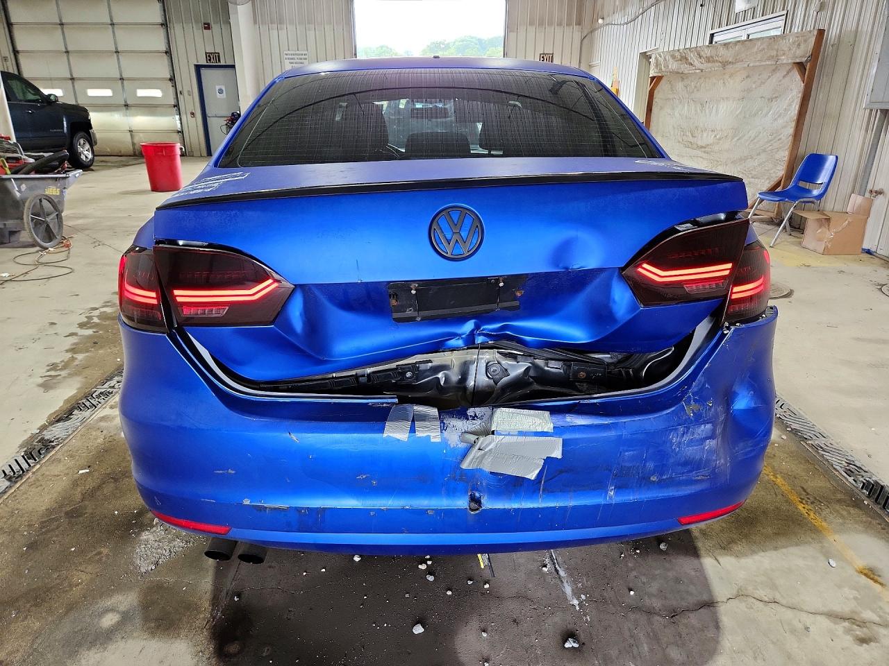 2012 Volkswagen Jetta Base Blue vin: 3VW2K7AJ6CM342554