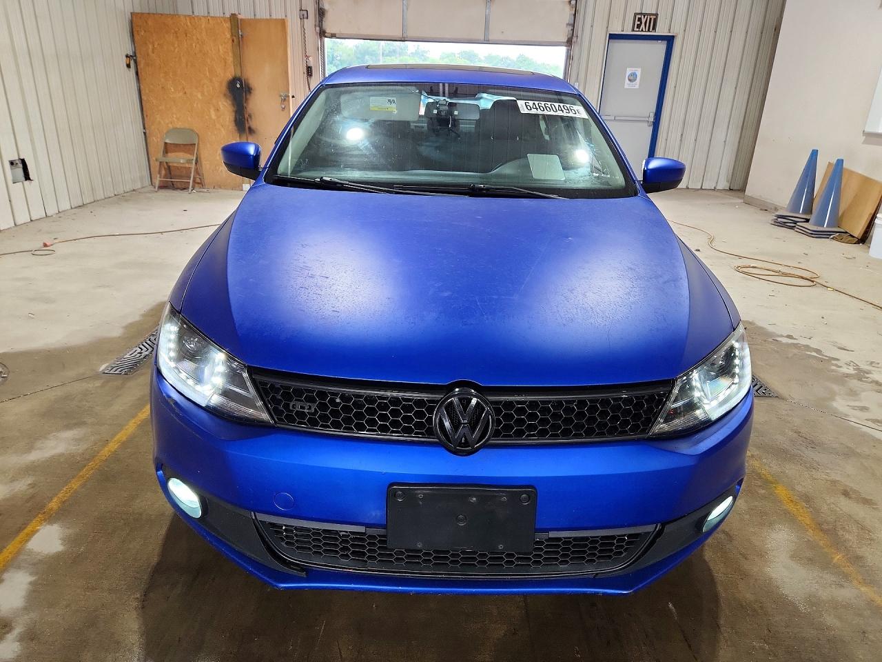 2012 Volkswagen Jetta Base Blue vin: 3VW2K7AJ6CM342554