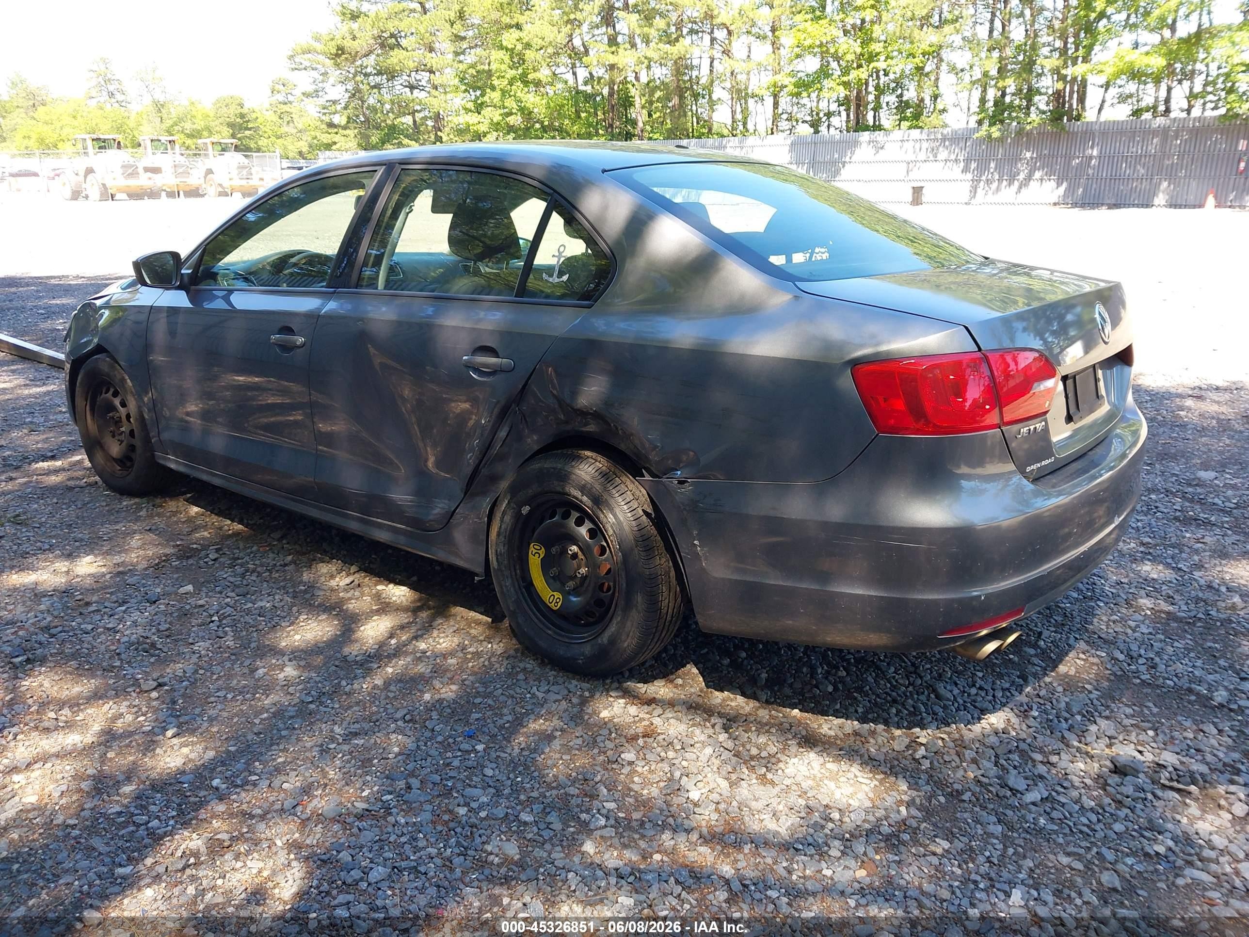2012 Volkswagen Jetta 2.0l S Gray vin: 3VW2K7AJ6CM349553