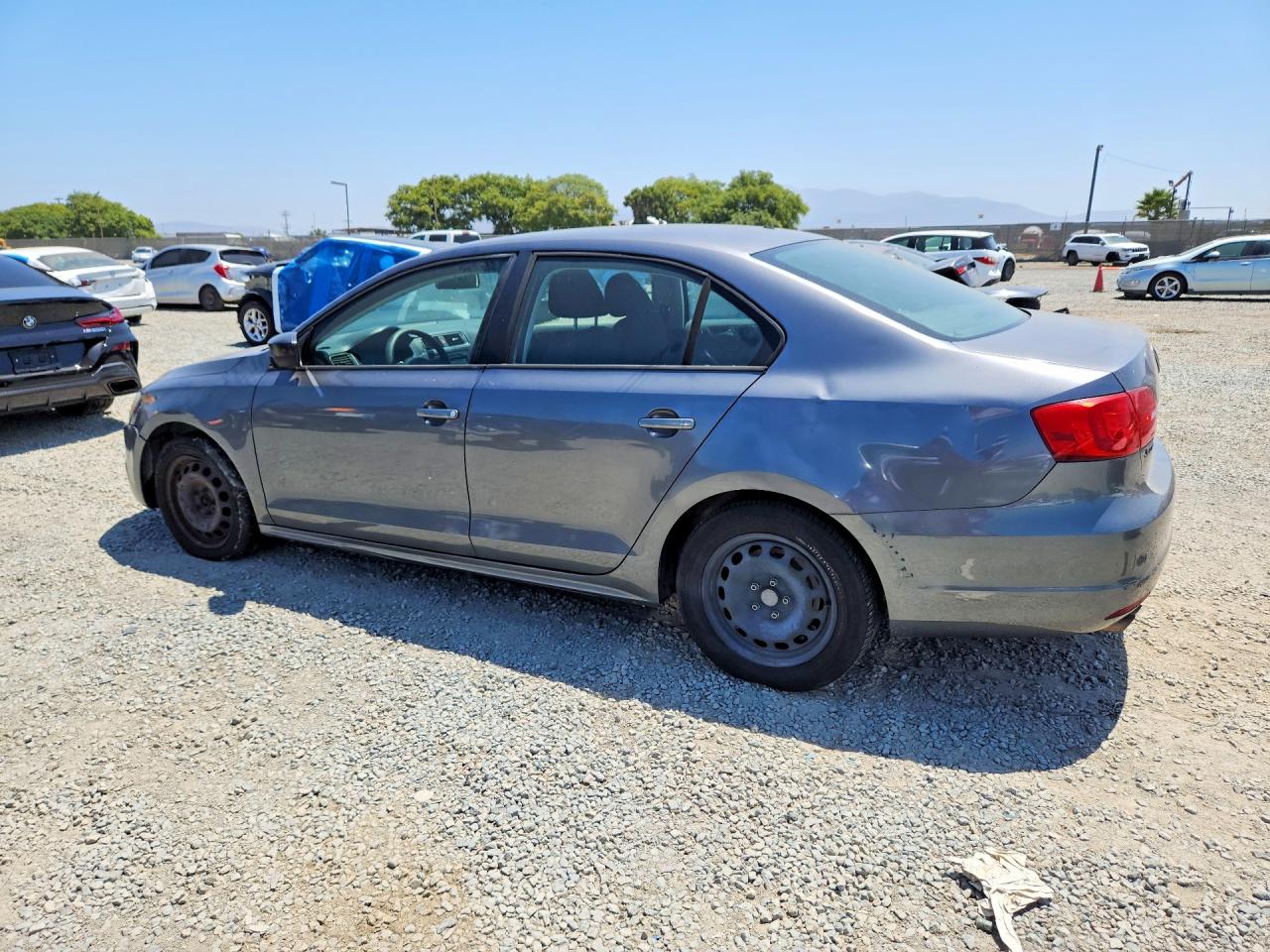 2012 Volkswagen Jetta Base Gray vin: 3VW2K7AJ6CM349861
