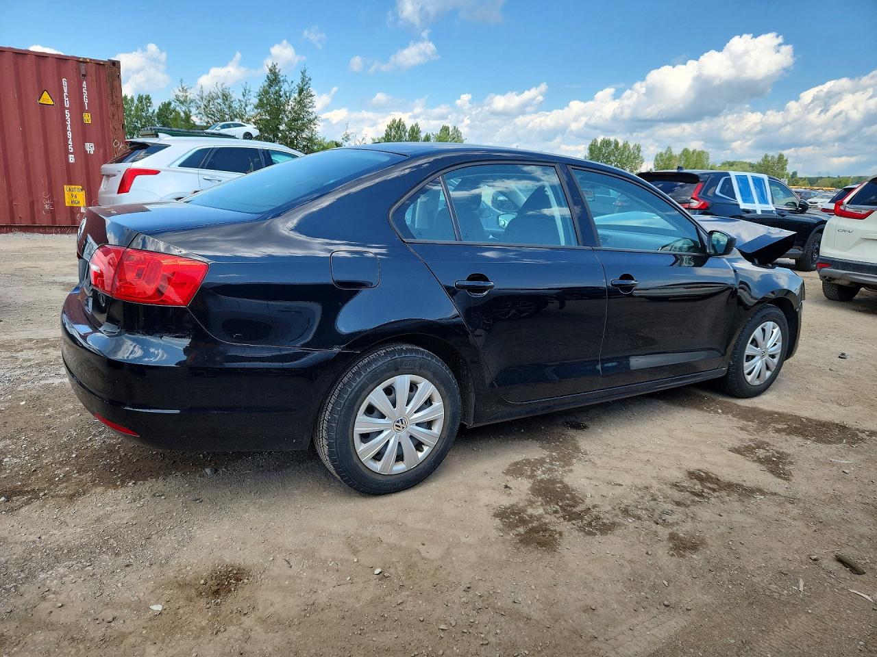 2012 Volkswagen Jetta Base Black vin: 3VW2K7AJ6CM407936