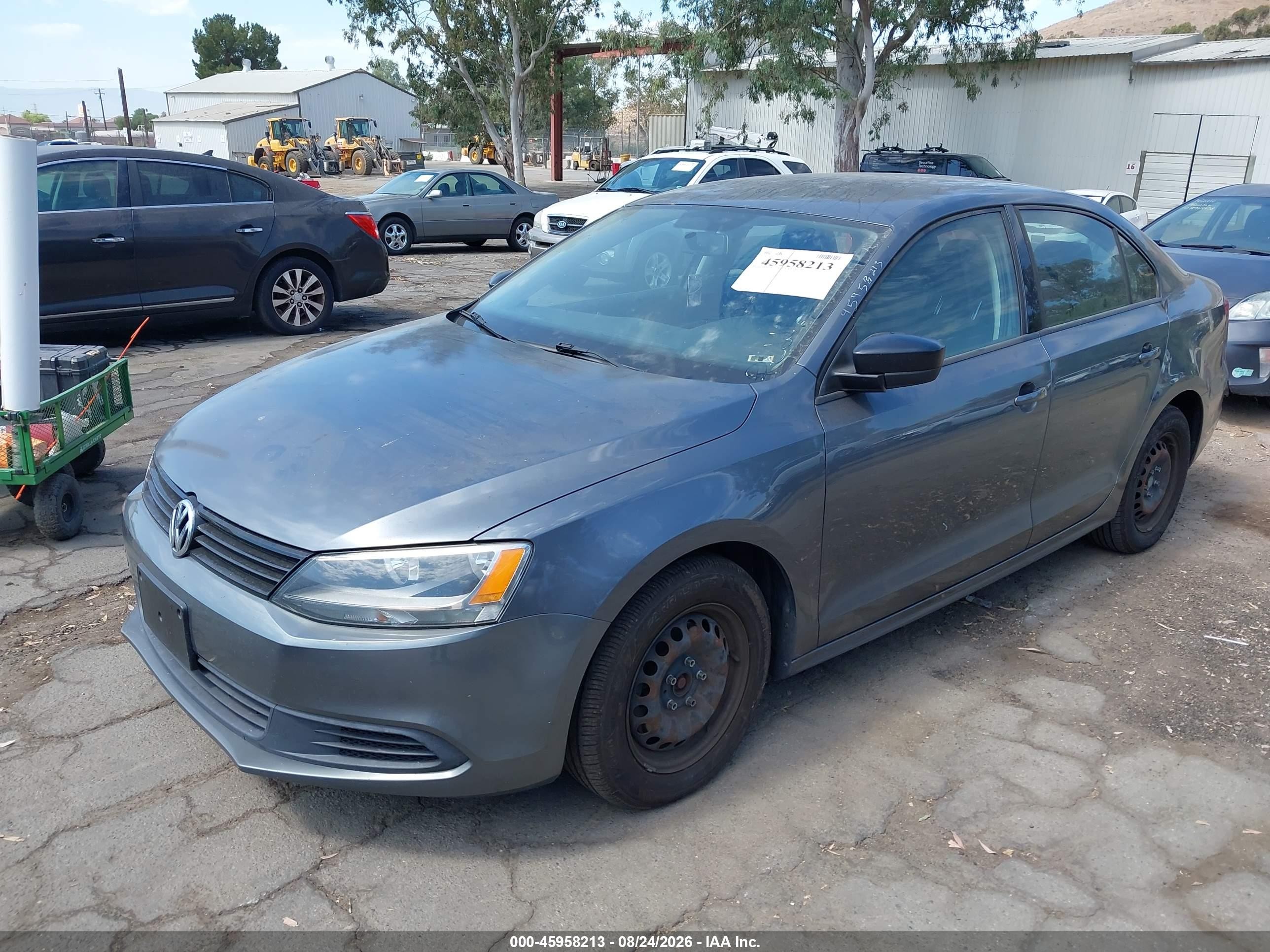 2012 Volkswagen Jetta 2.0l S Gray vin: 3VW2K7AJ6CM408861