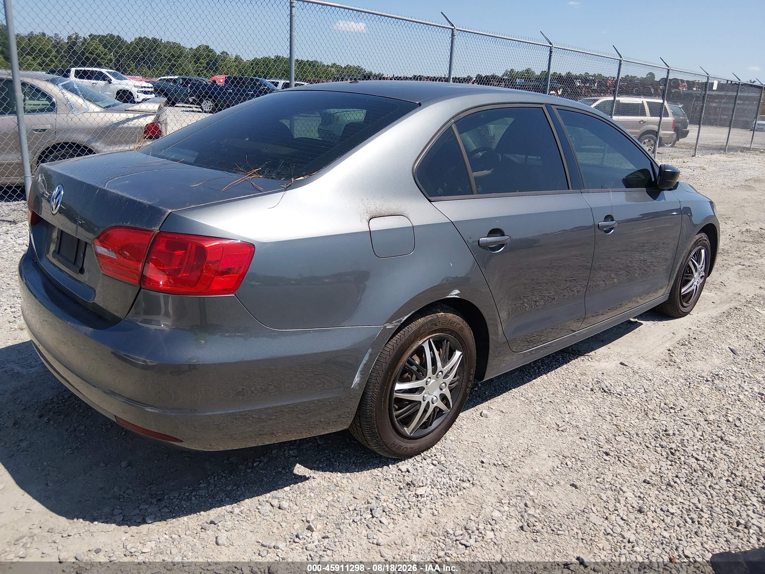 2012 Volkswagen Jetta 2.0l S Blue vin: 3VW2K7AJ6CM411811