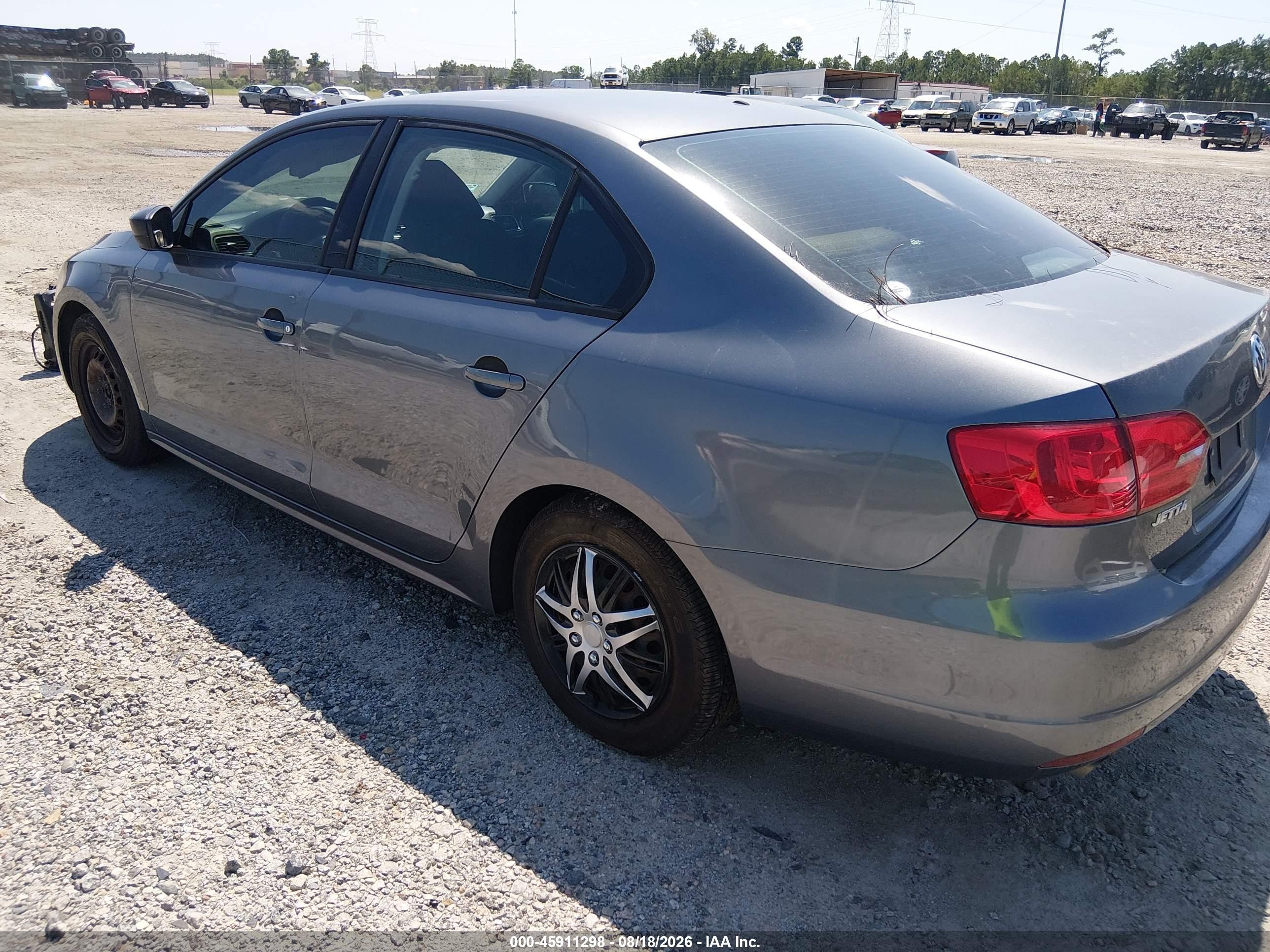 2012 Volkswagen Jetta 2.0l S Blue vin: 3VW2K7AJ6CM411811