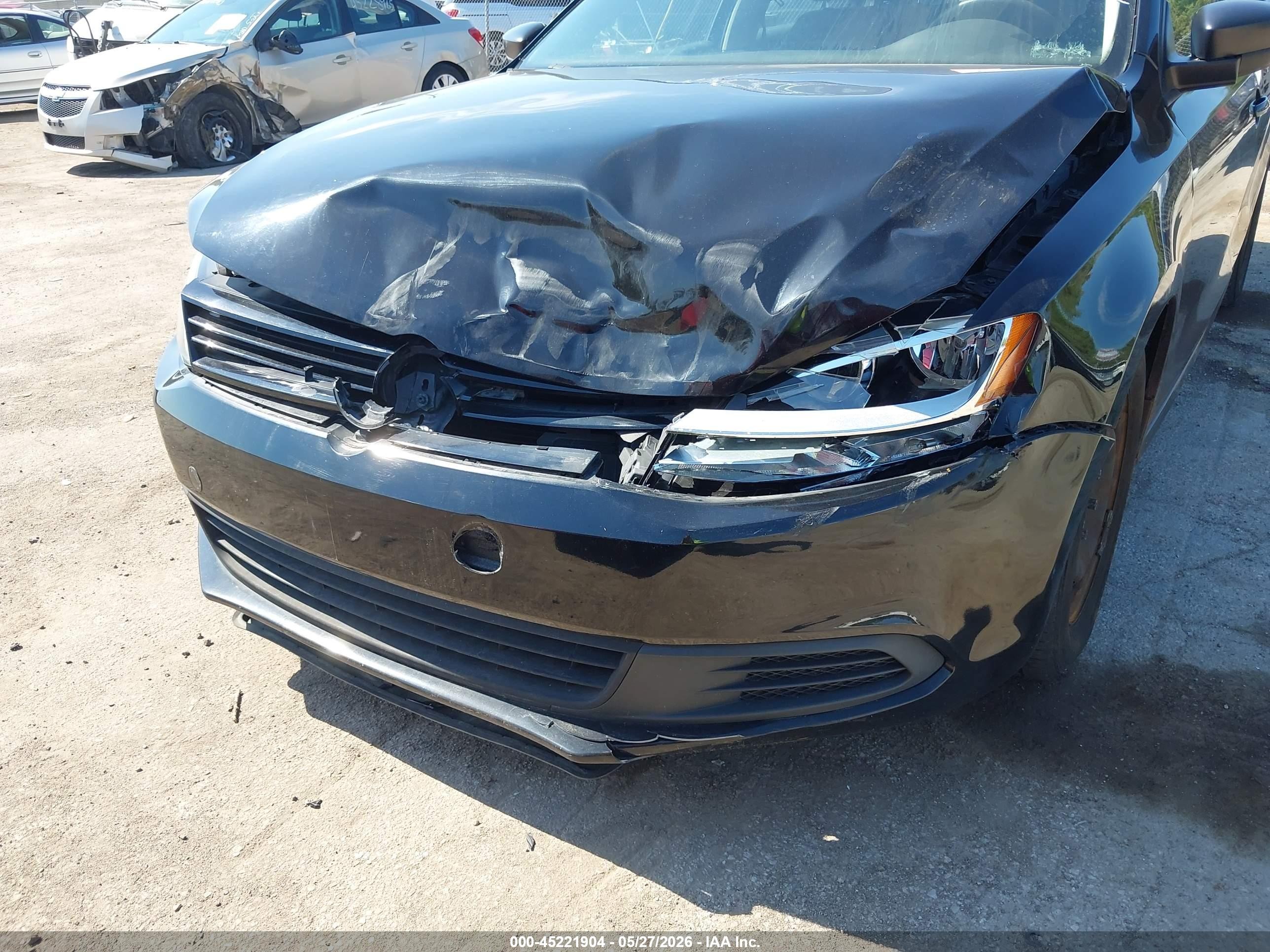 2013 Volkswagen Jetta 2.0l S Black vin: 3VW2K7AJ6DM257909