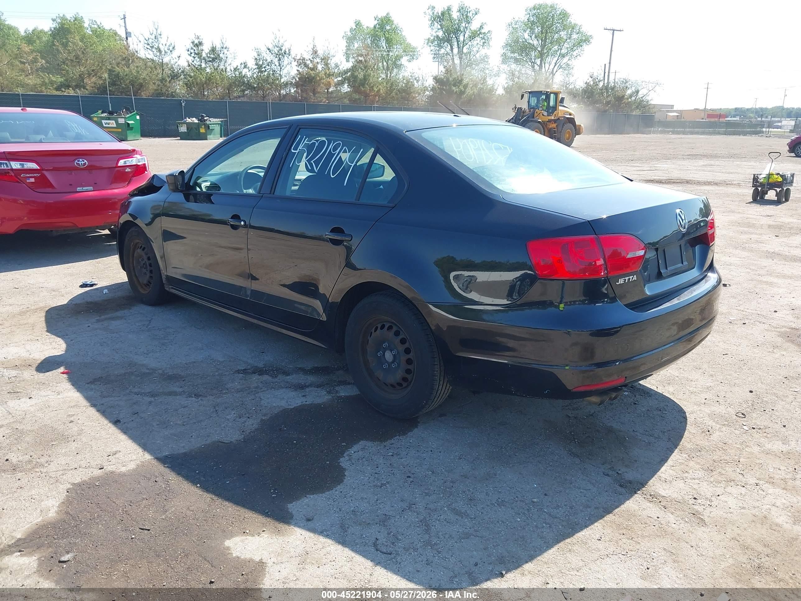 2013 Volkswagen Jetta 2.0l S Black vin: 3VW2K7AJ6DM257909