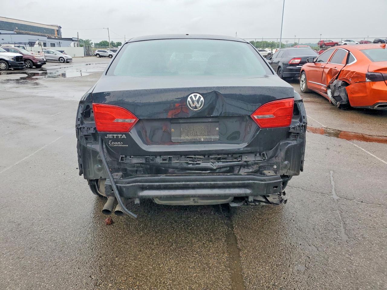 2013 Volkswagen Jetta Base Black vin: 3VW2K7AJ6DM266321
