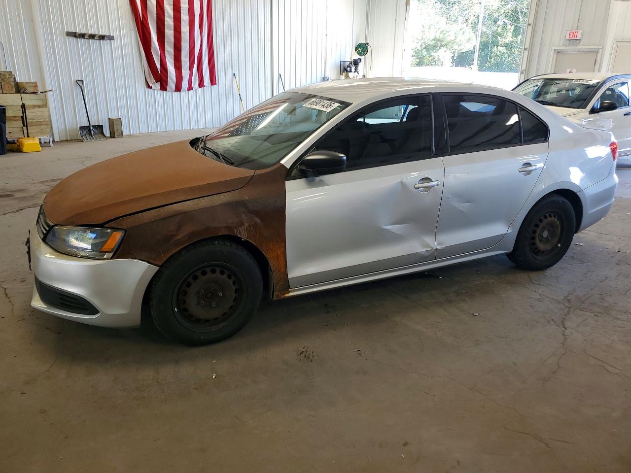 2013 Volkswagen Jetta Base Silver vin: 3VW2K7AJ6DM271874
