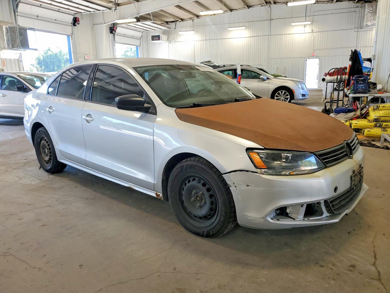 2013 Volkswagen Jetta Base Silver vin: 3VW2K7AJ6DM271874