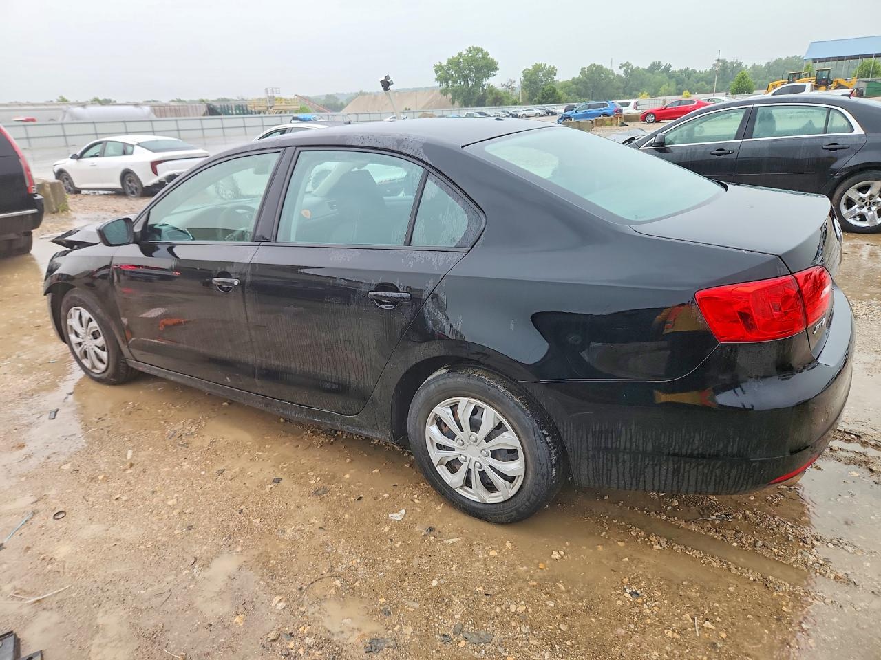 2013 Volkswagen Jetta Base Black vin: 3VW2K7AJ6DM353099