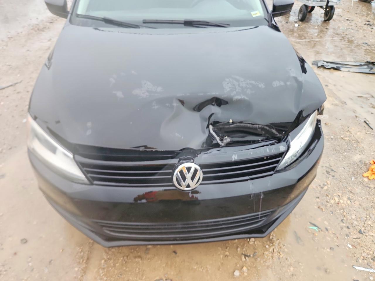 2013 Volkswagen Jetta Base Black vin: 3VW2K7AJ6DM353099
