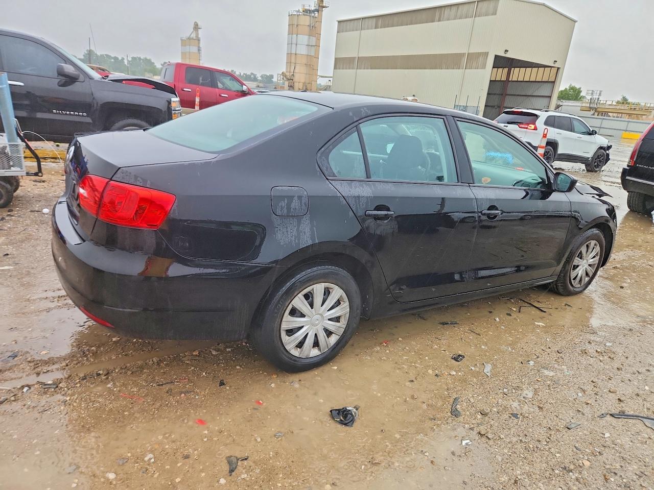 2013 Volkswagen Jetta Base Black vin: 3VW2K7AJ6DM353099