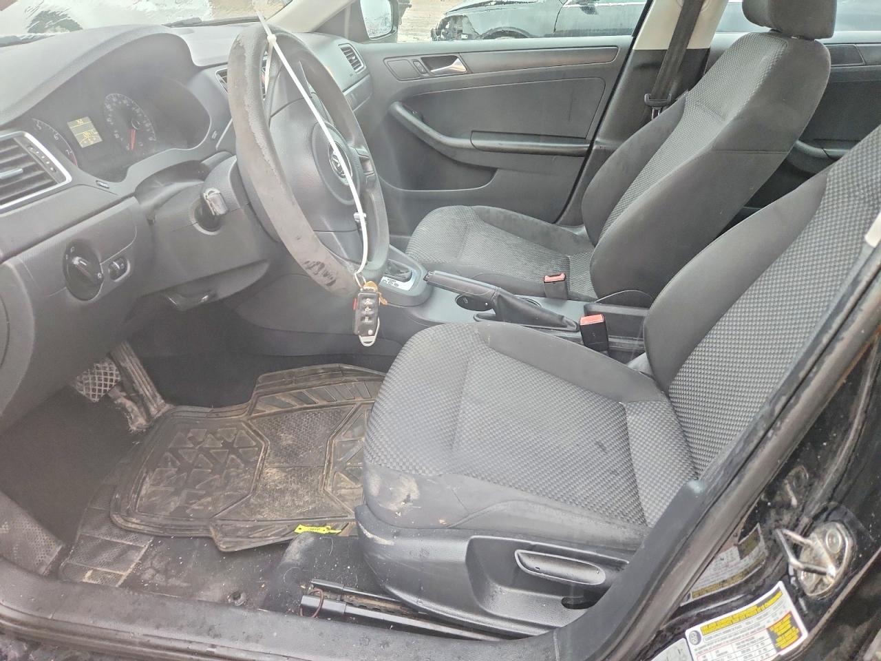 2013 Volkswagen Jetta Base Black vin: 3VW2K7AJ6DM353099