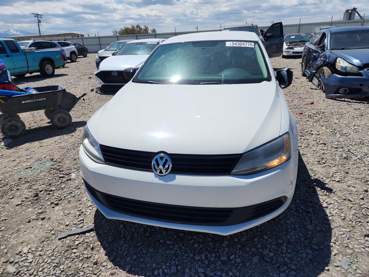 2013 Volkswagen Jetta Base White vin: 3VW2K7AJ6DM410417