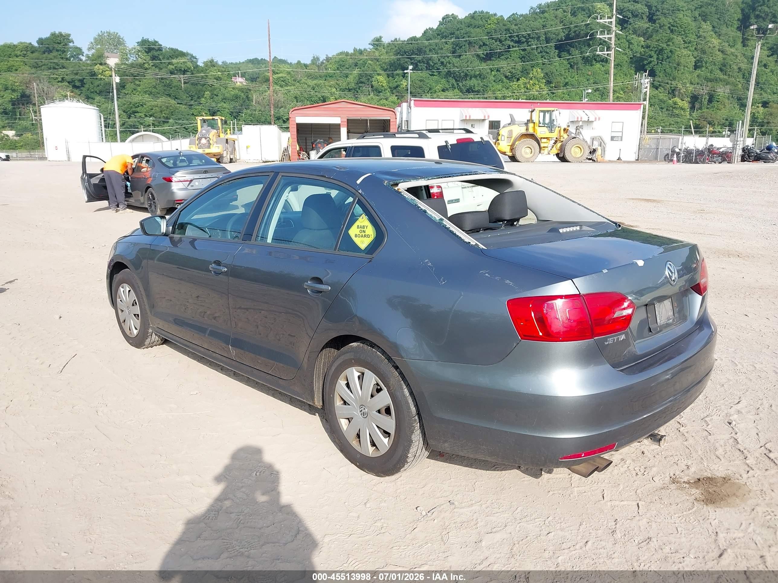 2013 Volkswagen Jetta 2.0l S Gray vin: 3VW2K7AJ6DM431770