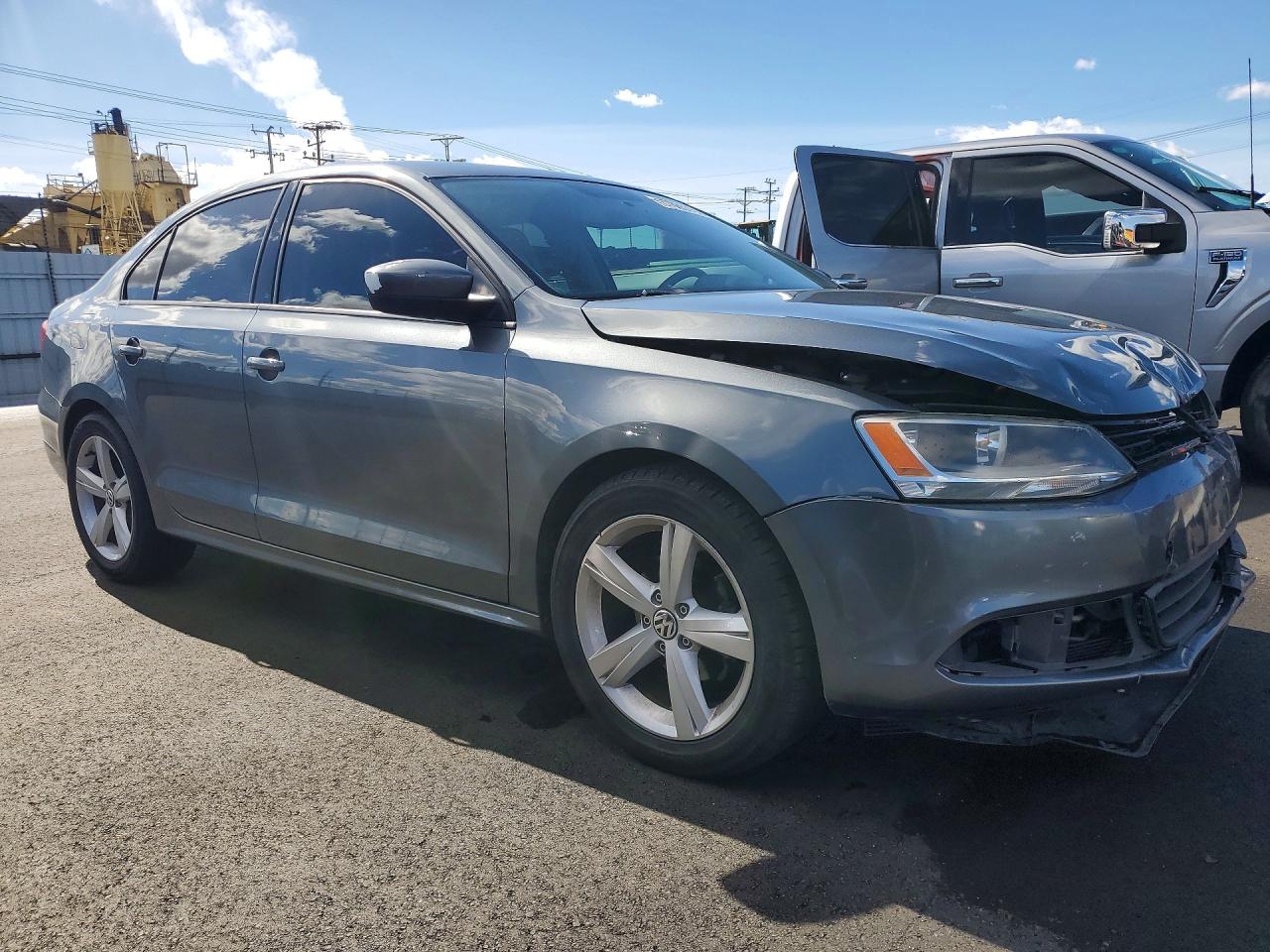 2014 Volkswagen Jetta Base Gray vin: 3VW2K7AJ6EM225057