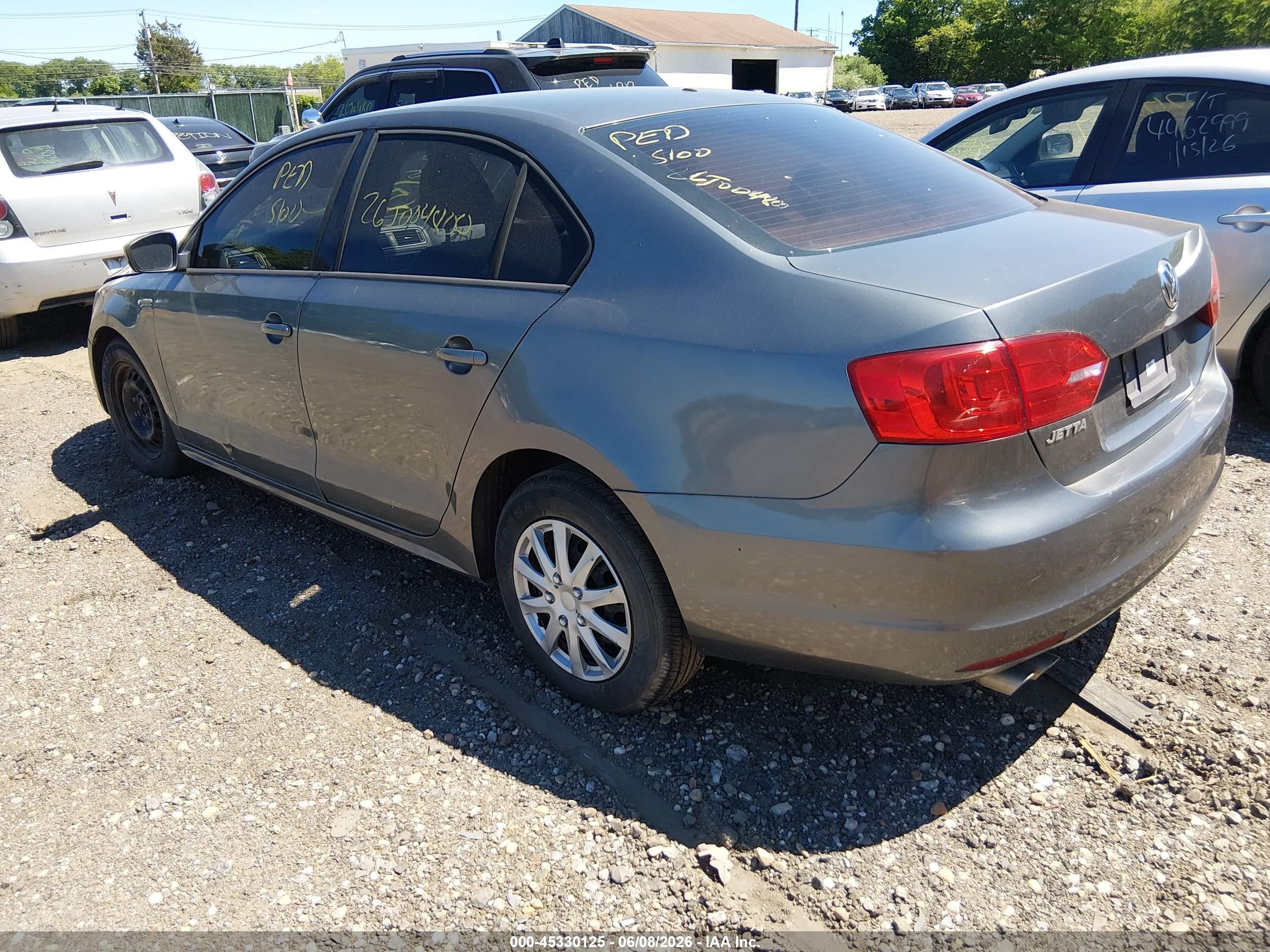 2014 Volkswagen Jetta 2.0l S Серый vin: 3VW2K7AJ6EM252243