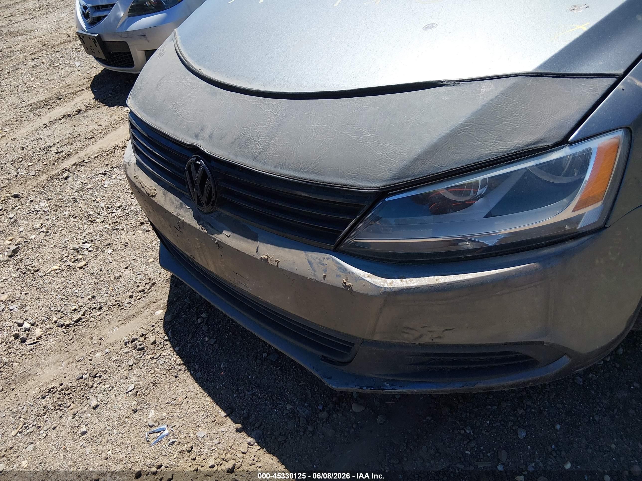 2014 Volkswagen Jetta 2.0l S Серый vin: 3VW2K7AJ6EM252243