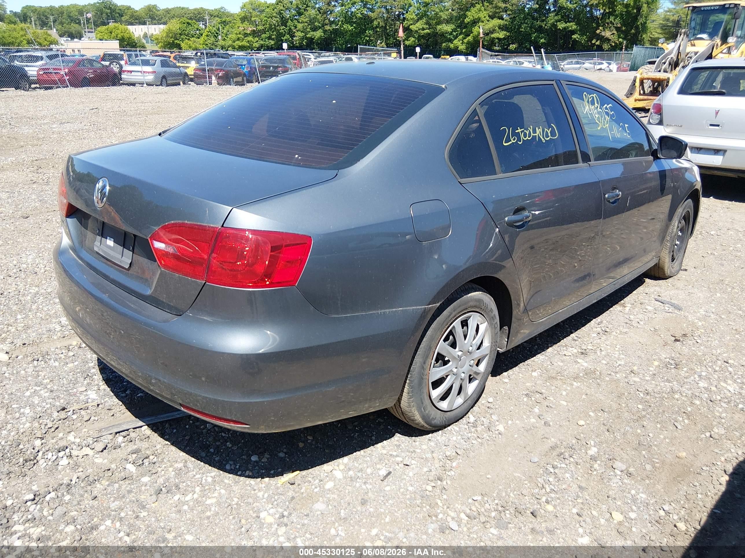 2014 Volkswagen Jetta 2.0l S Серый vin: 3VW2K7AJ6EM252243