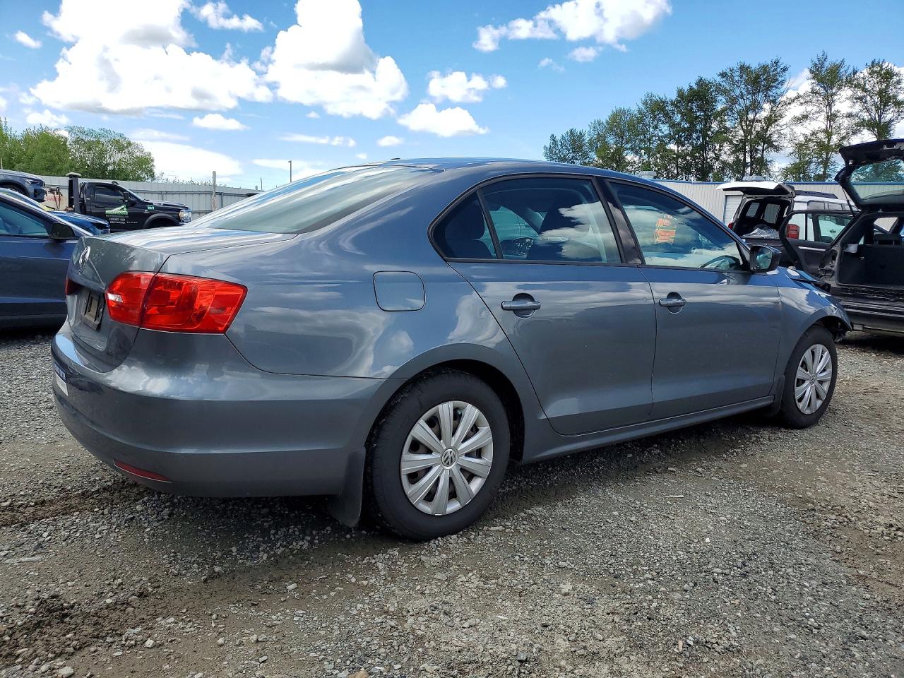 2014 Volkswagen Jetta Base Серый vin: 3VW2K7AJ6EM299773