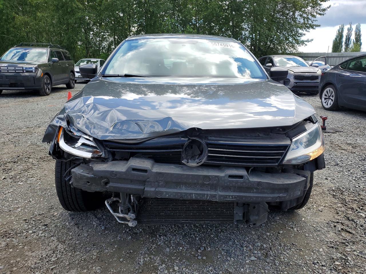 2014 Volkswagen Jetta Base Серый vin: 3VW2K7AJ6EM299773