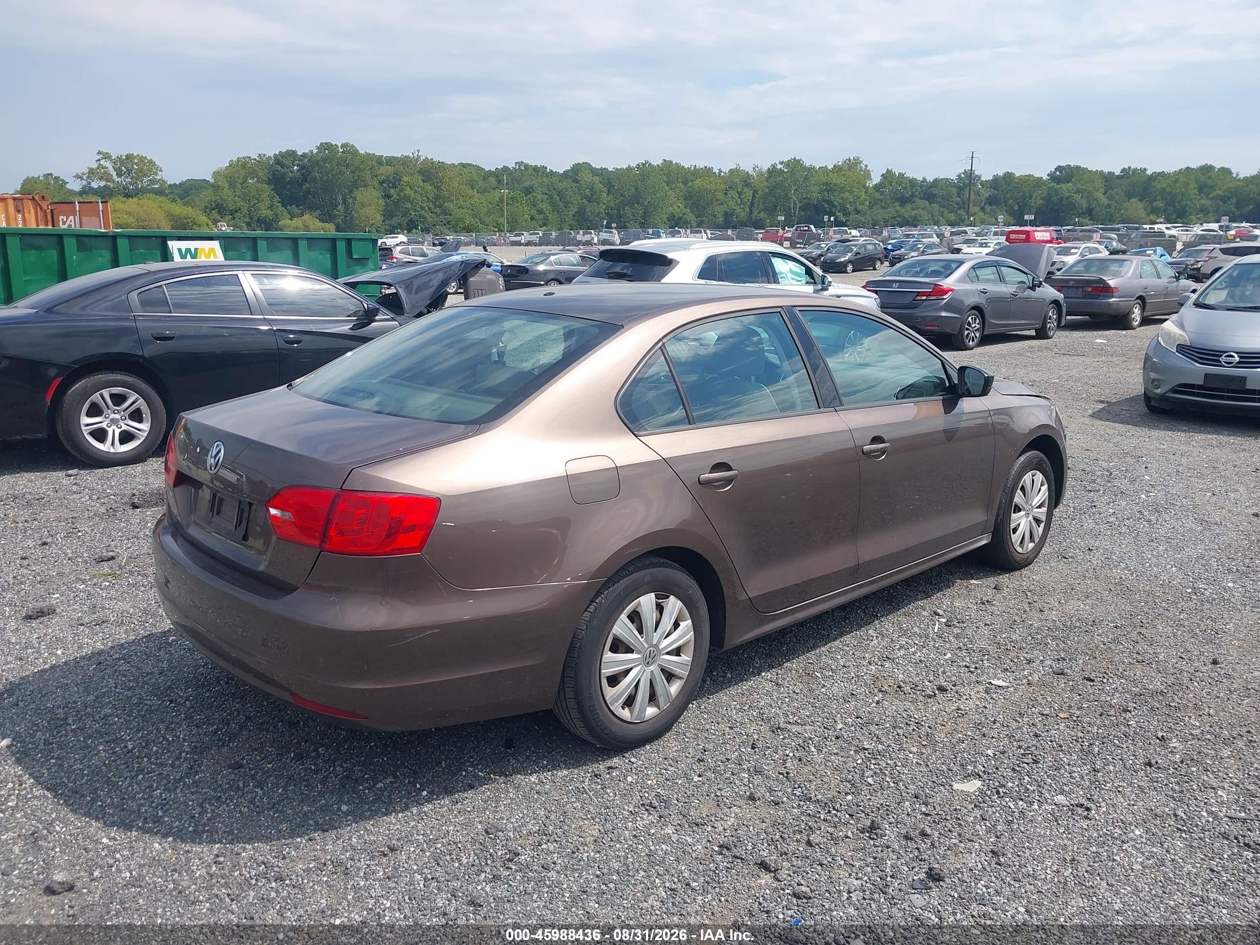 2014 Volkswagen Jetta 2.0l S Gold vin: 3VW2K7AJ6EM312991