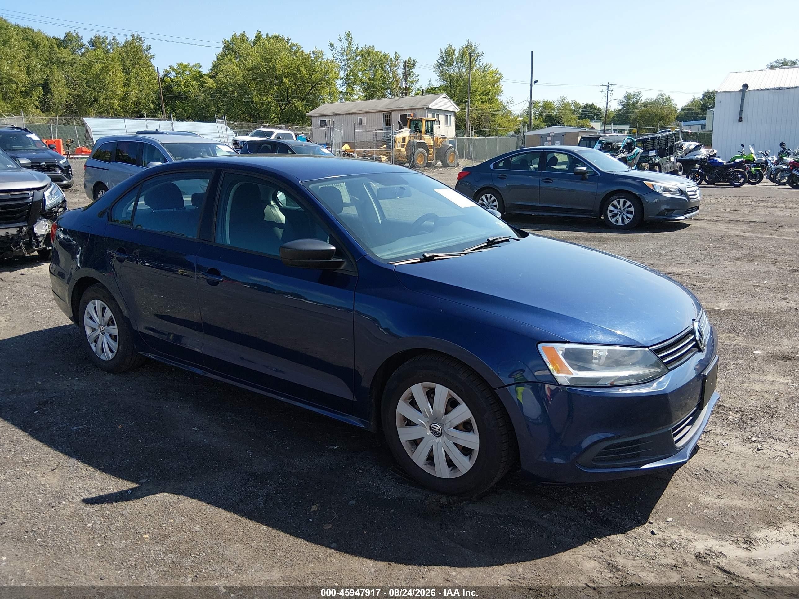 2014 Volkswagen Jetta 2.0l S Blue vin: 3VW2K7AJ6EM320279