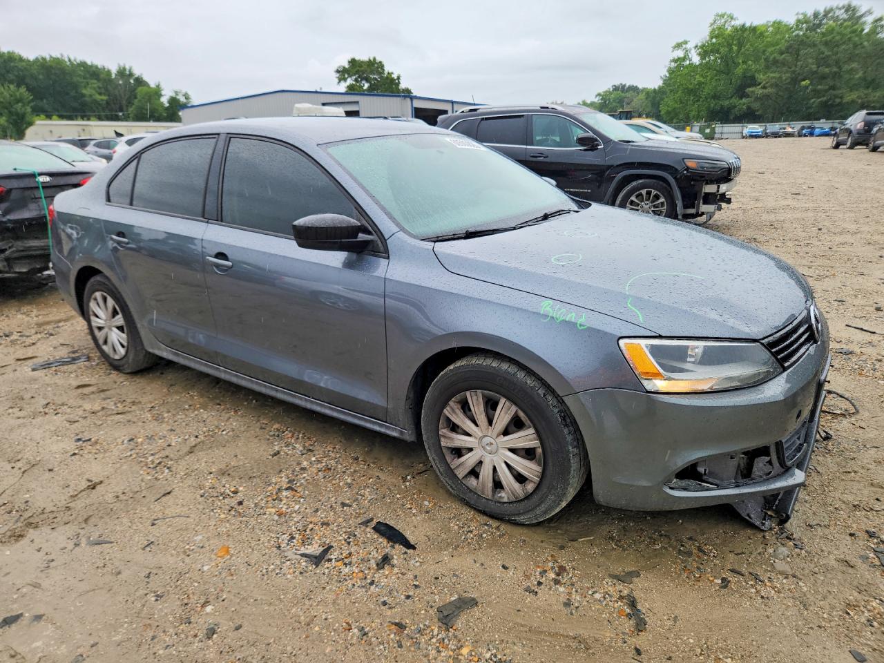 2014 Volkswagen Jetta Base Gray vin: 3VW2K7AJ6EM352441