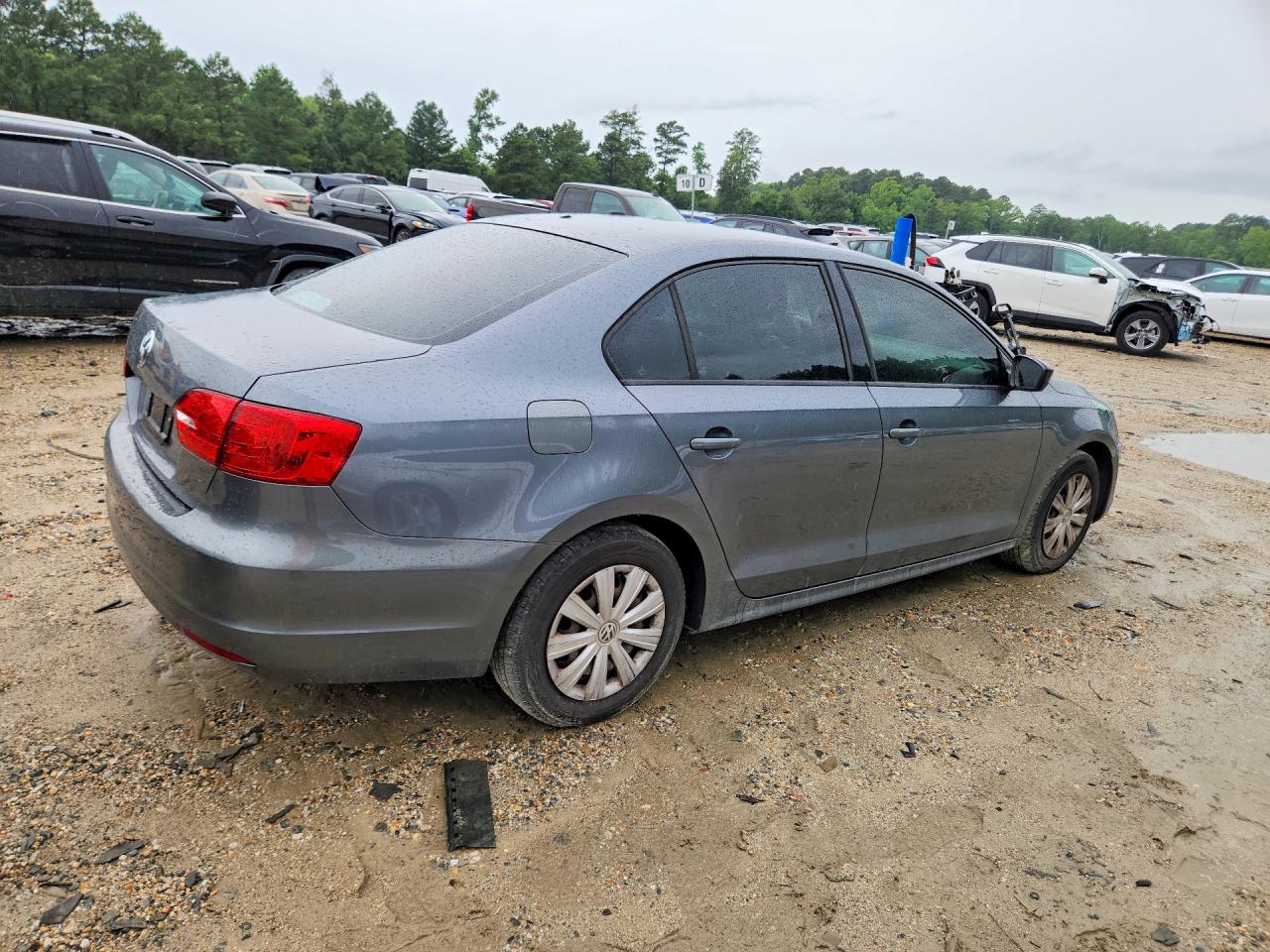 2014 Volkswagen Jetta Base Gray vin: 3VW2K7AJ6EM352441
