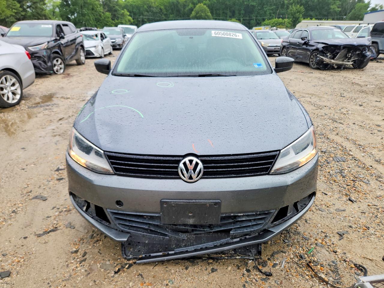 2014 Volkswagen Jetta Base Gray vin: 3VW2K7AJ6EM352441