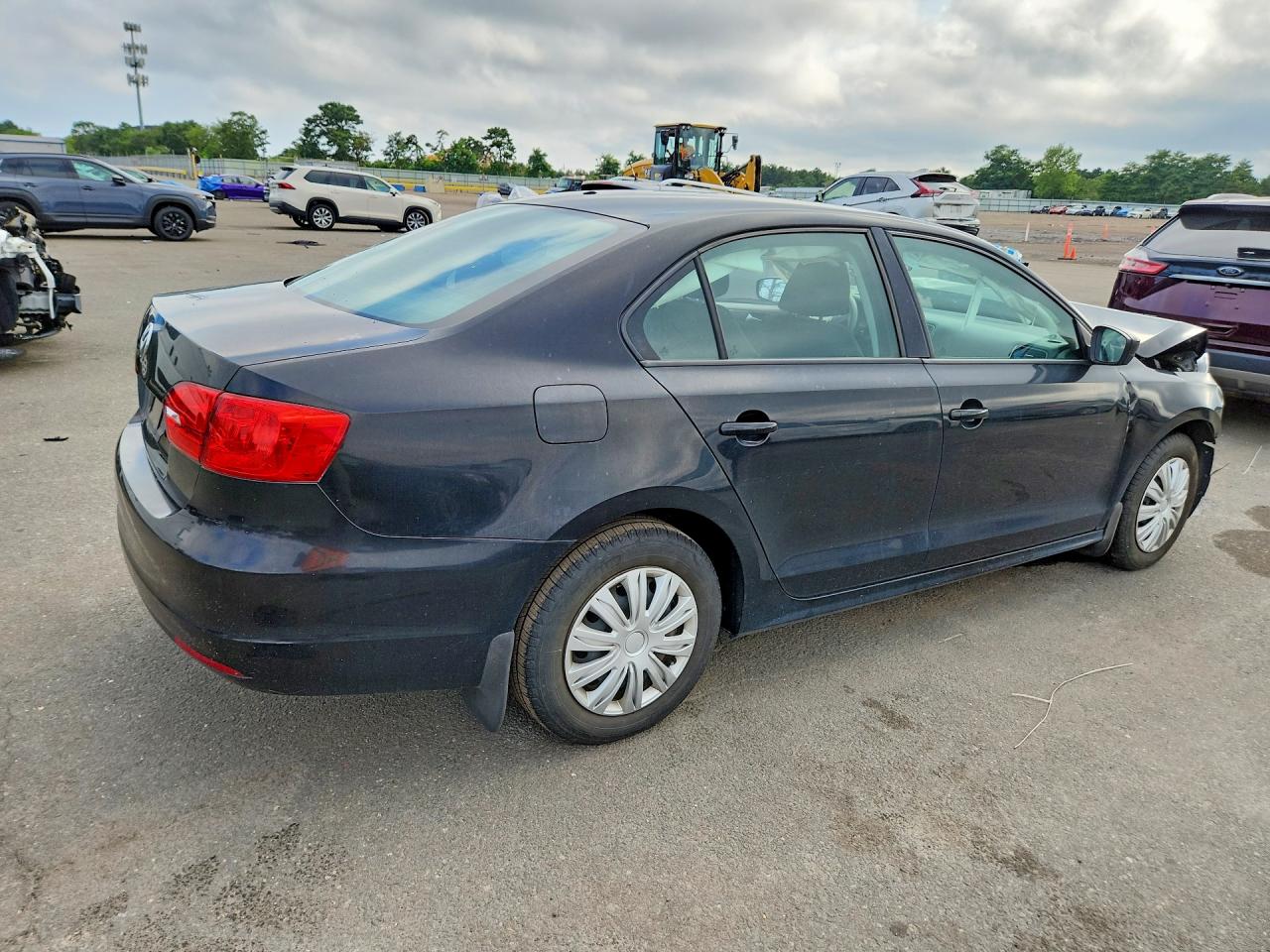 2014 Volkswagen Jetta Base Black vin: 3VW2K7AJ6EM381941