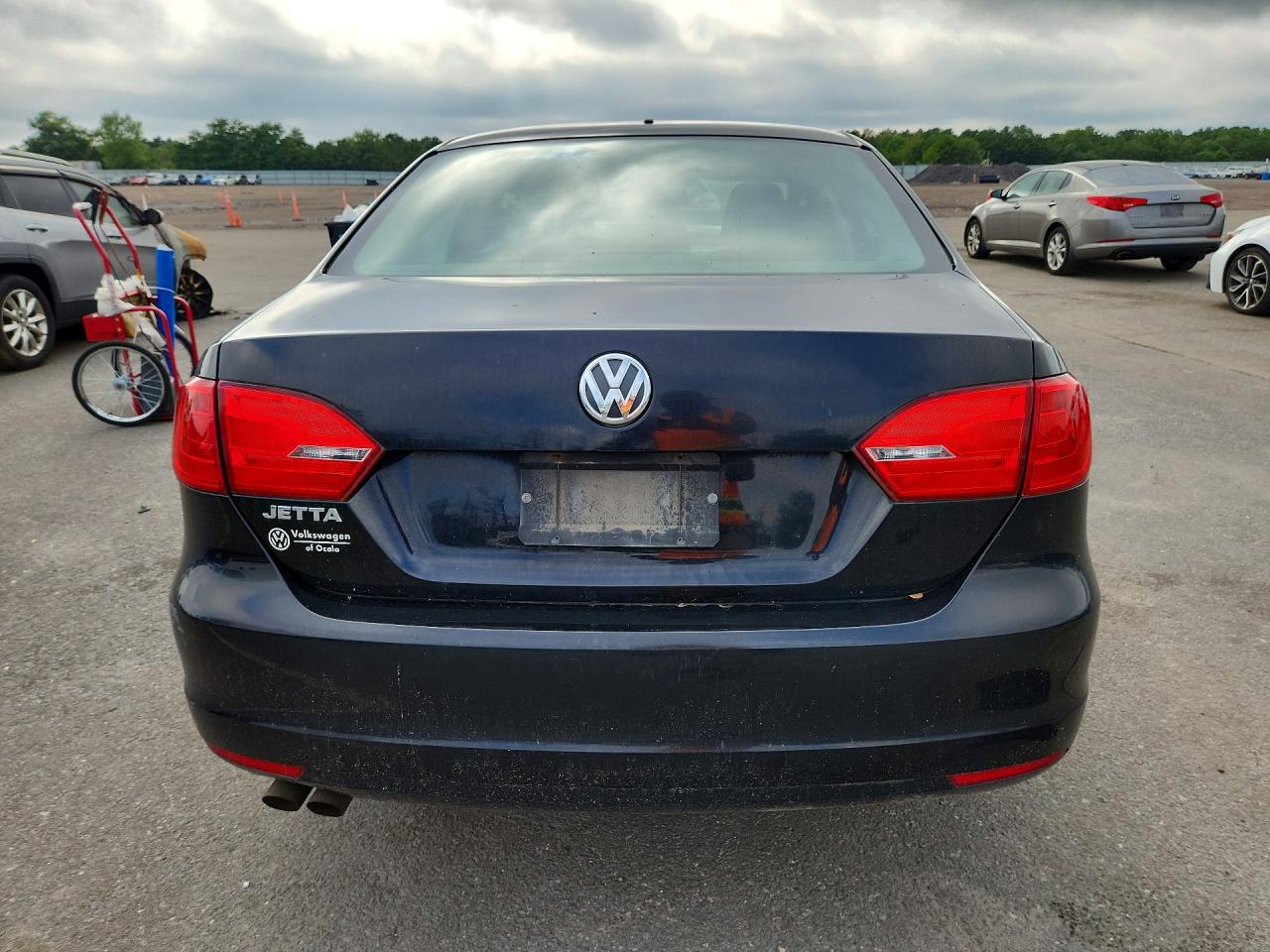2014 Volkswagen Jetta Base Black vin: 3VW2K7AJ6EM381941