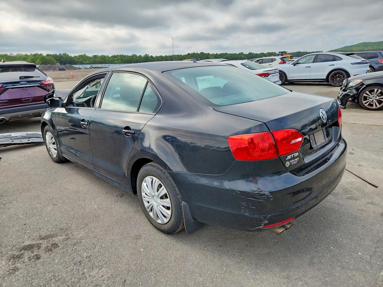 2014 Volkswagen Jetta Base Black vin: 3VW2K7AJ6EM381941