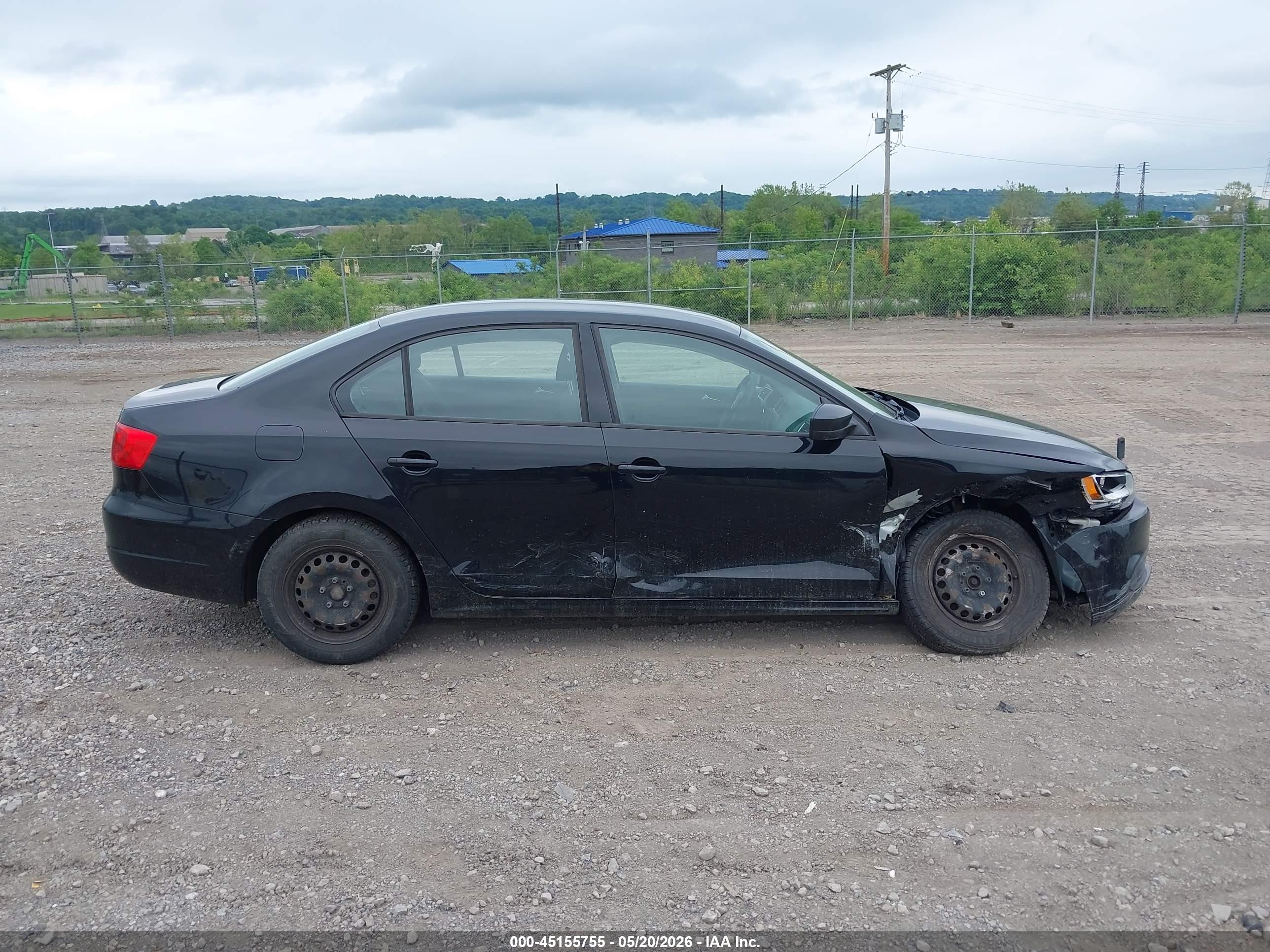 2014 Volkswagen Jetta 2.0l S Black vin: 3VW2K7AJ6EM398769