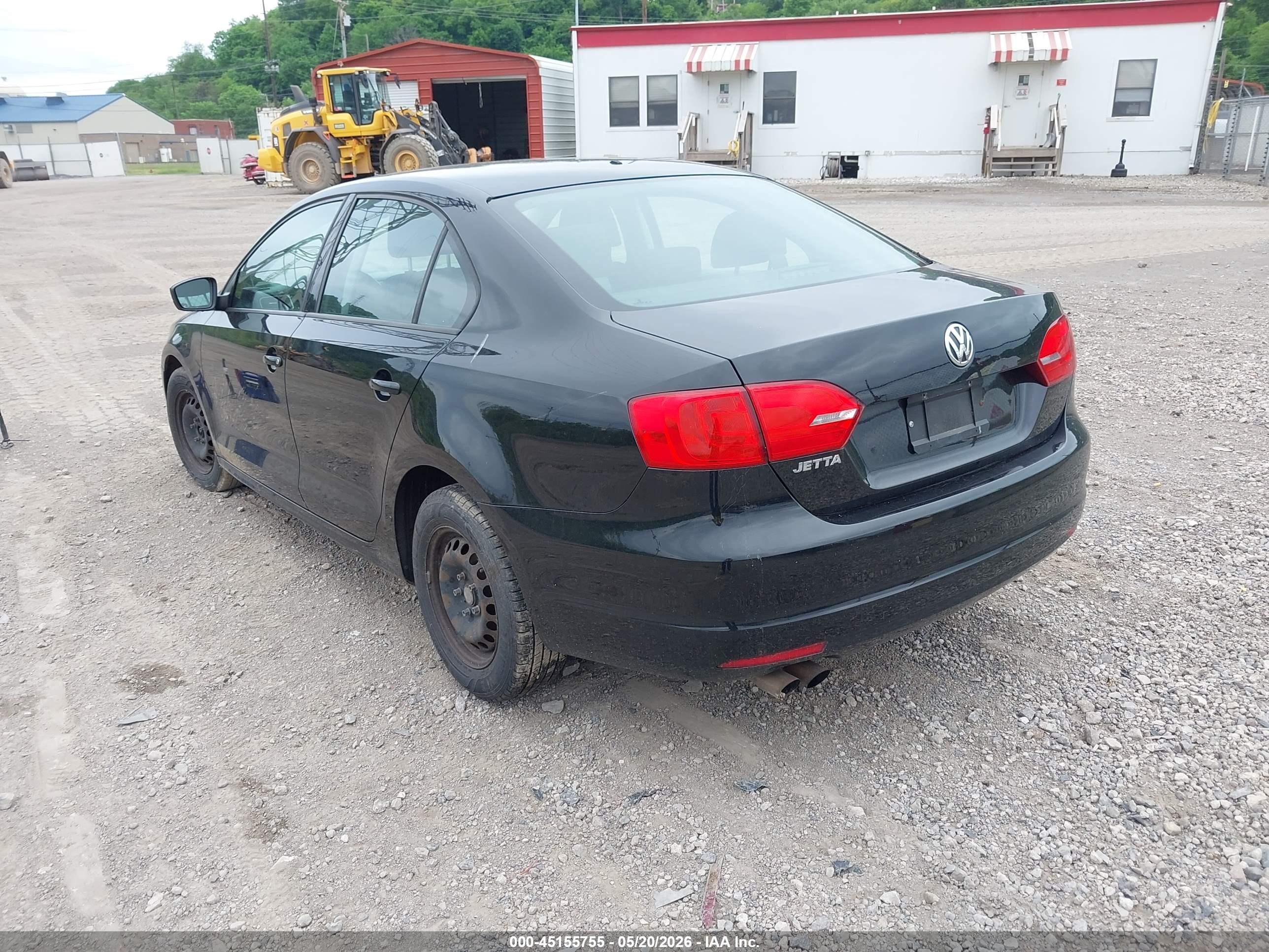 2014 Volkswagen Jetta 2.0l S Black vin: 3VW2K7AJ6EM398769