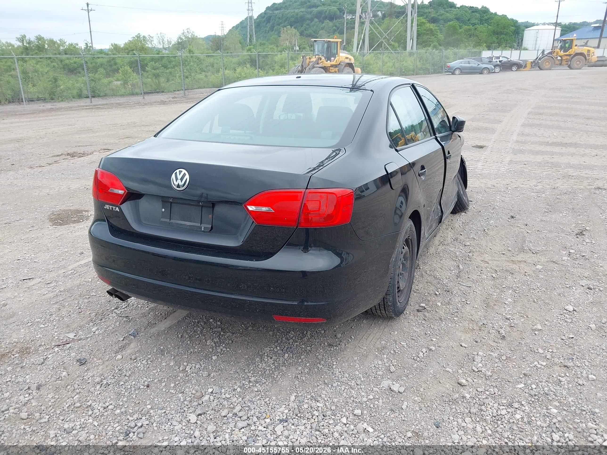 2014 Volkswagen Jetta 2.0l S Black vin: 3VW2K7AJ6EM398769