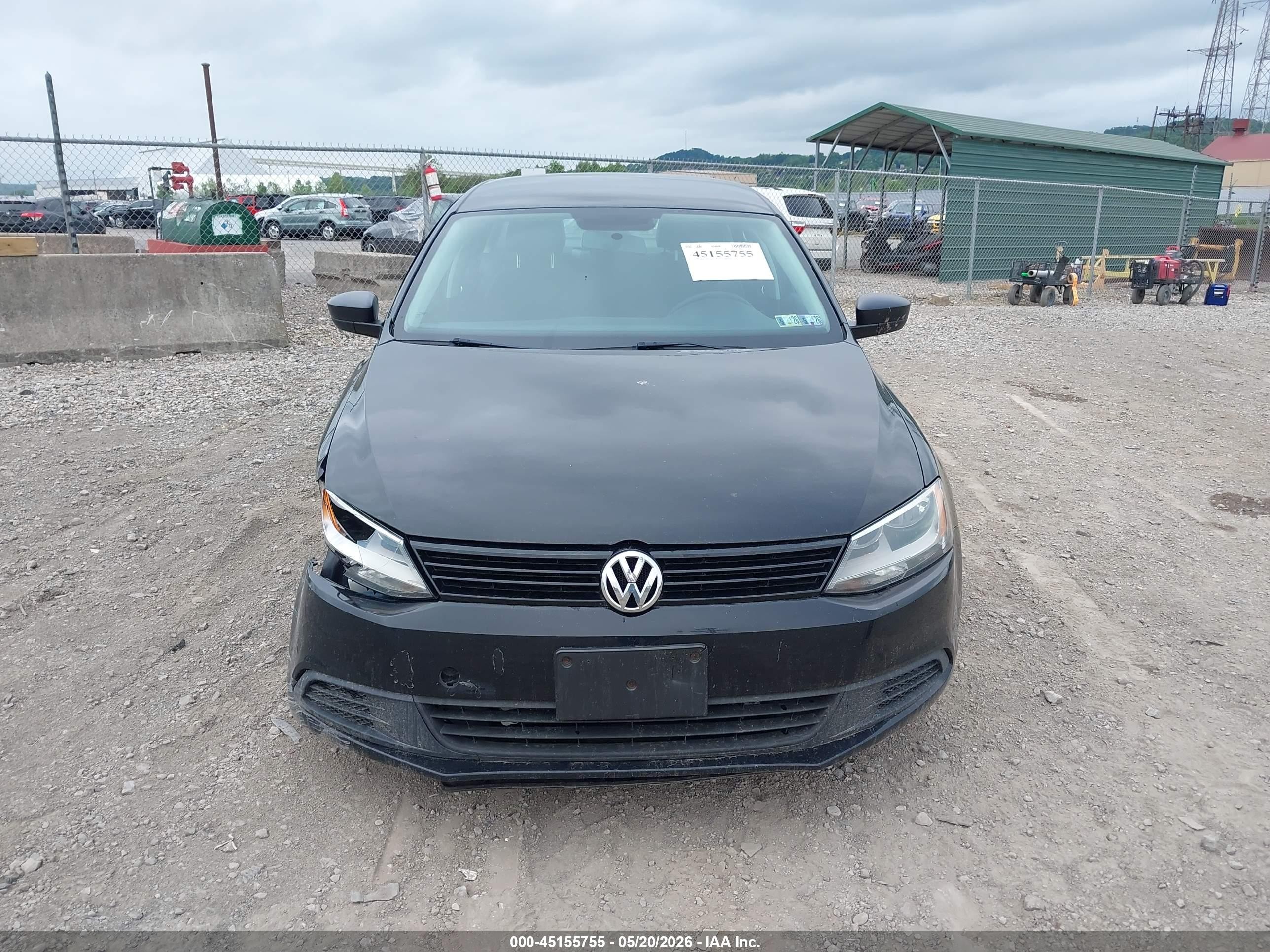 2014 Volkswagen Jetta 2.0l S Black vin: 3VW2K7AJ6EM398769