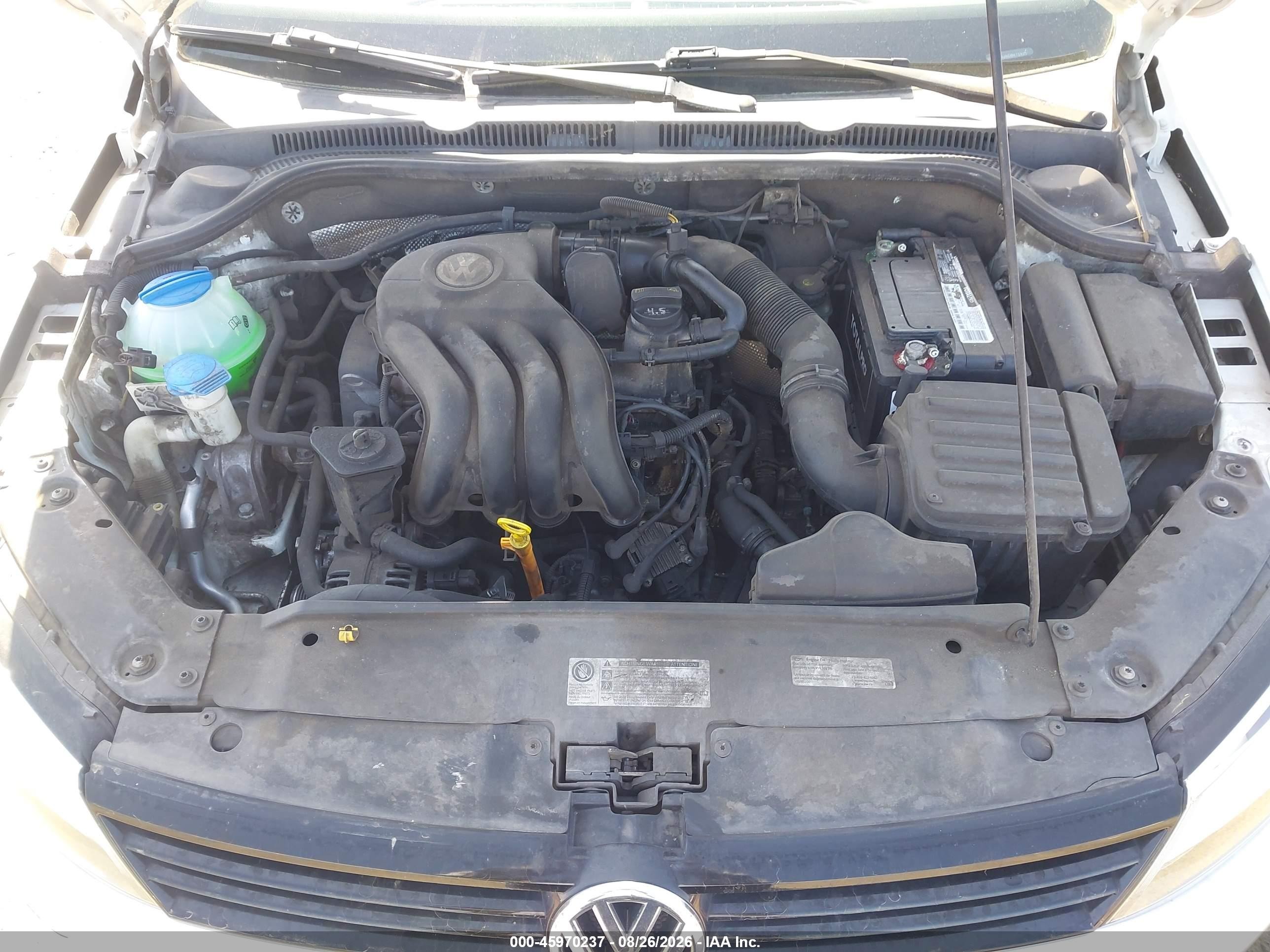 2014 Volkswagen Jetta 2.0l S Белый vin: 3VW2K7AJ6EM412623
