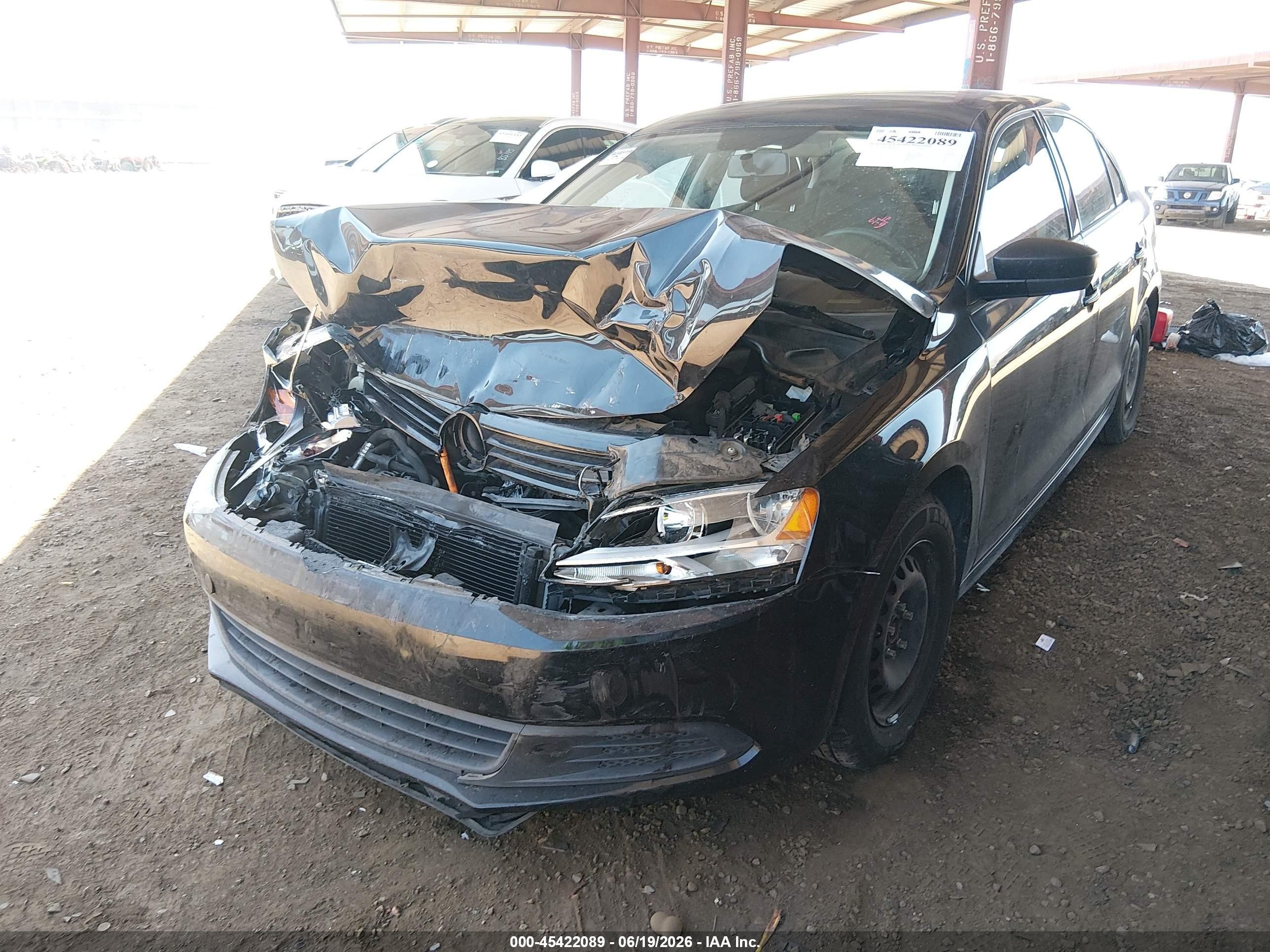 2014 Volkswagen Jetta 2.0l S Black vin: 3VW2K7AJ6EM440826